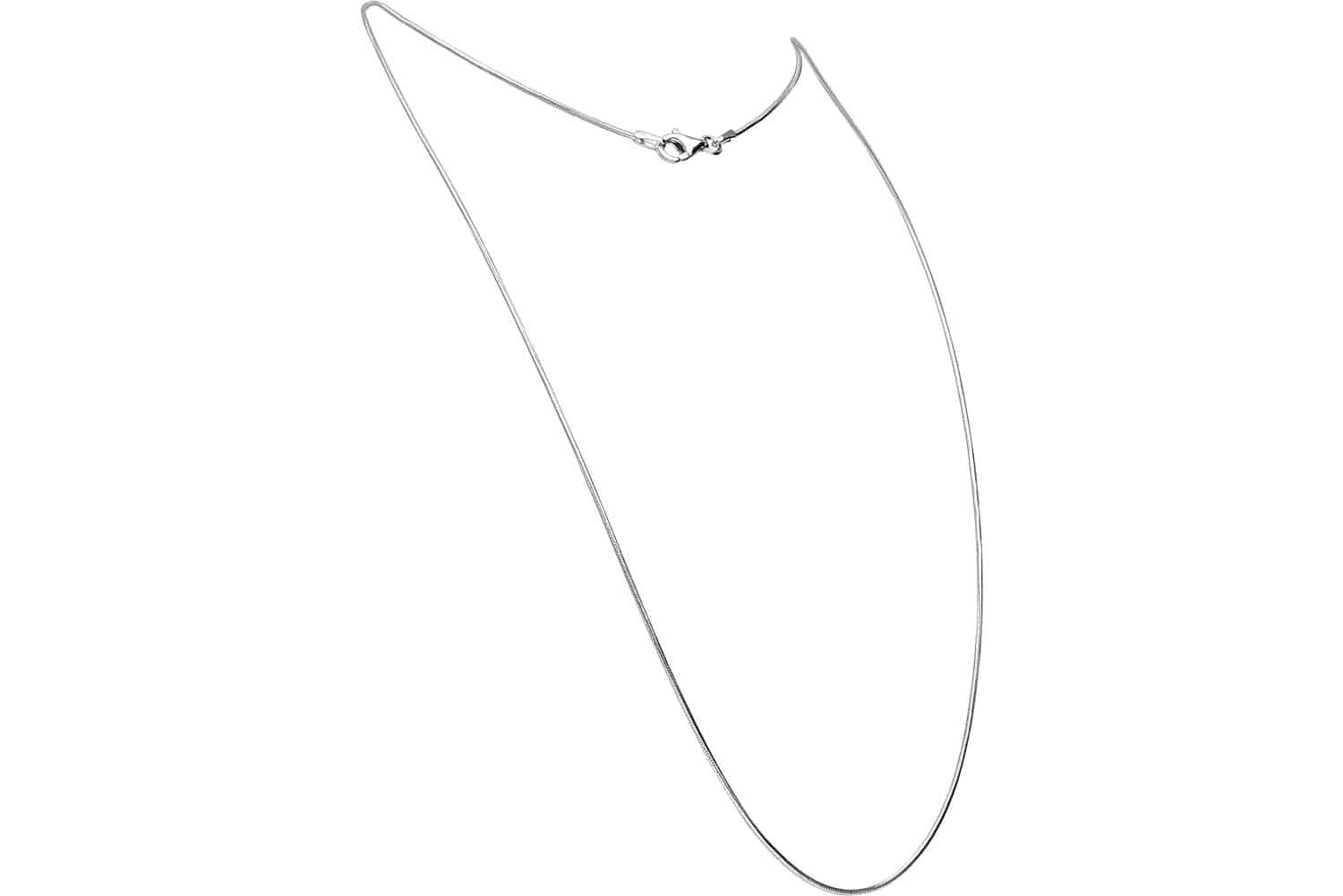 FILANGO Gliederkette 925er Silber Schlangenkette rhodiniert (Ketten, 1-tlg)