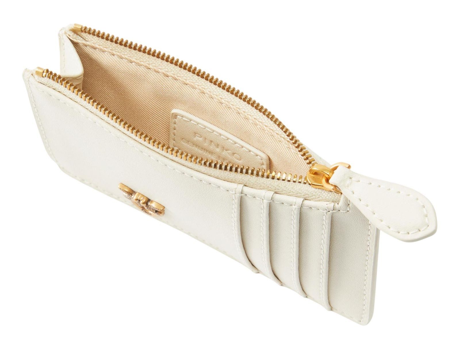 PINKO Kartenetui Cardholder Sheep Nappa Chevron, aus echtem Rindsleder