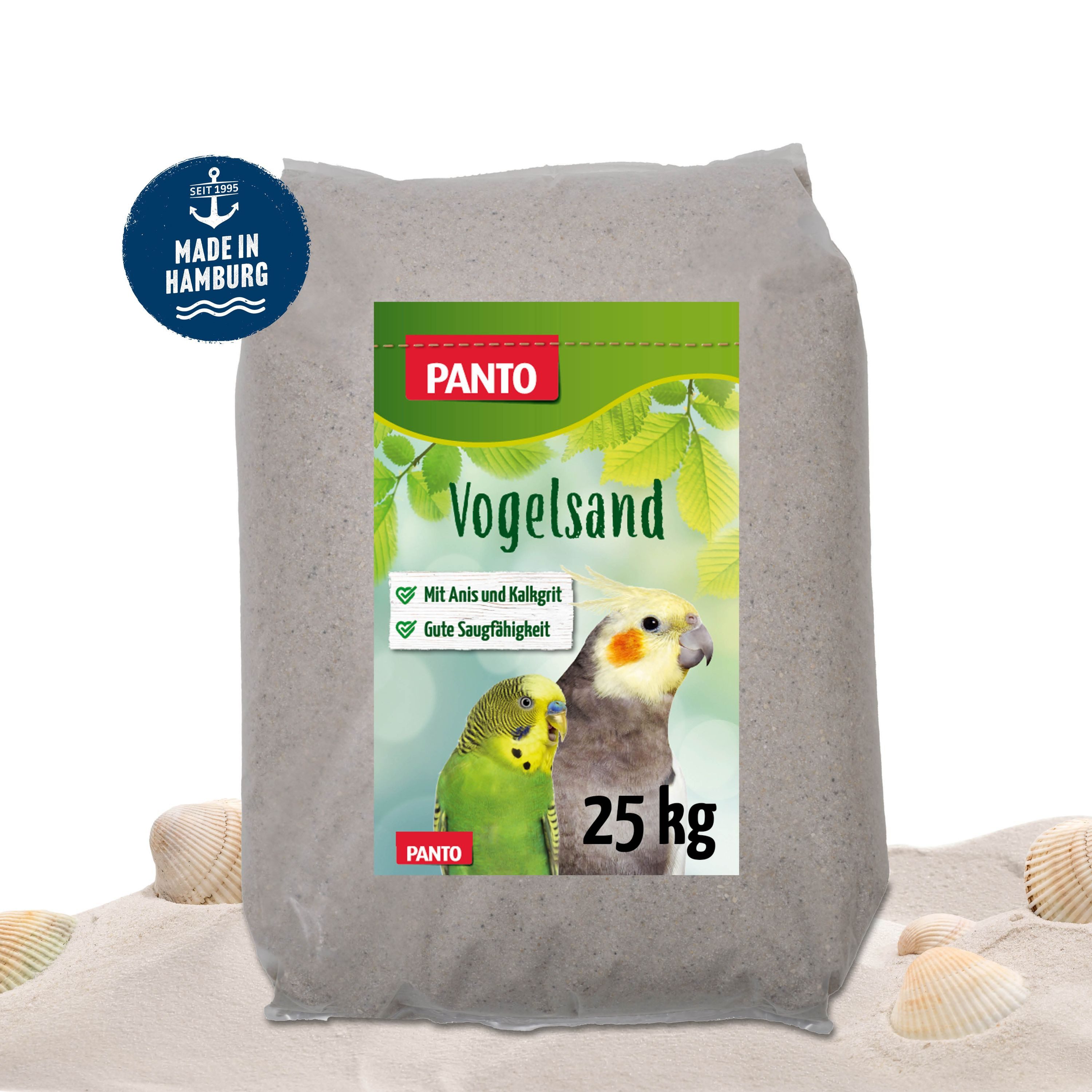 PANTO Vogelsand Anis und Muschelkalk, Staubarm, mit Calciumquelle von PANTO