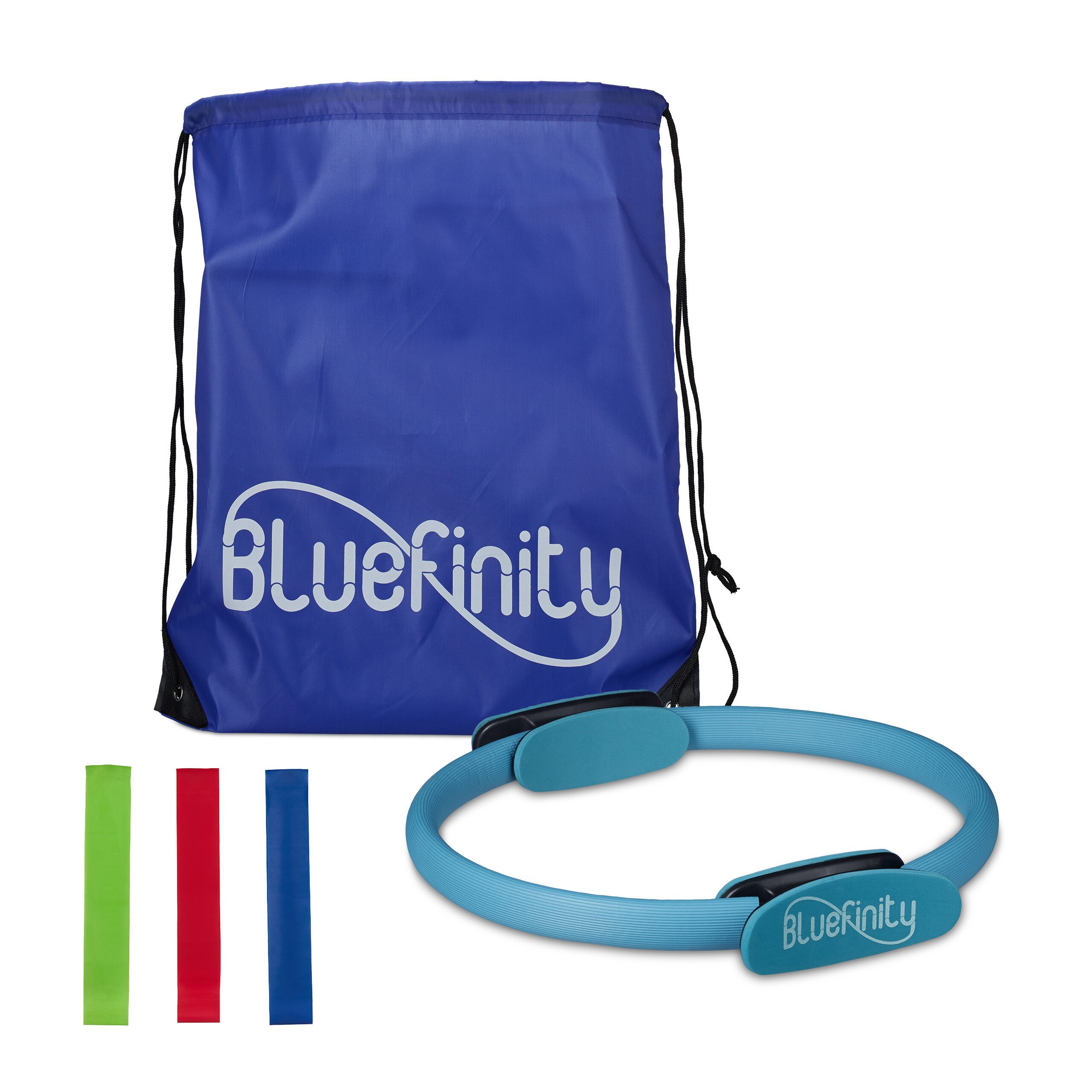 relaxdays Pilates-Ring Pilatesring mit Bändern