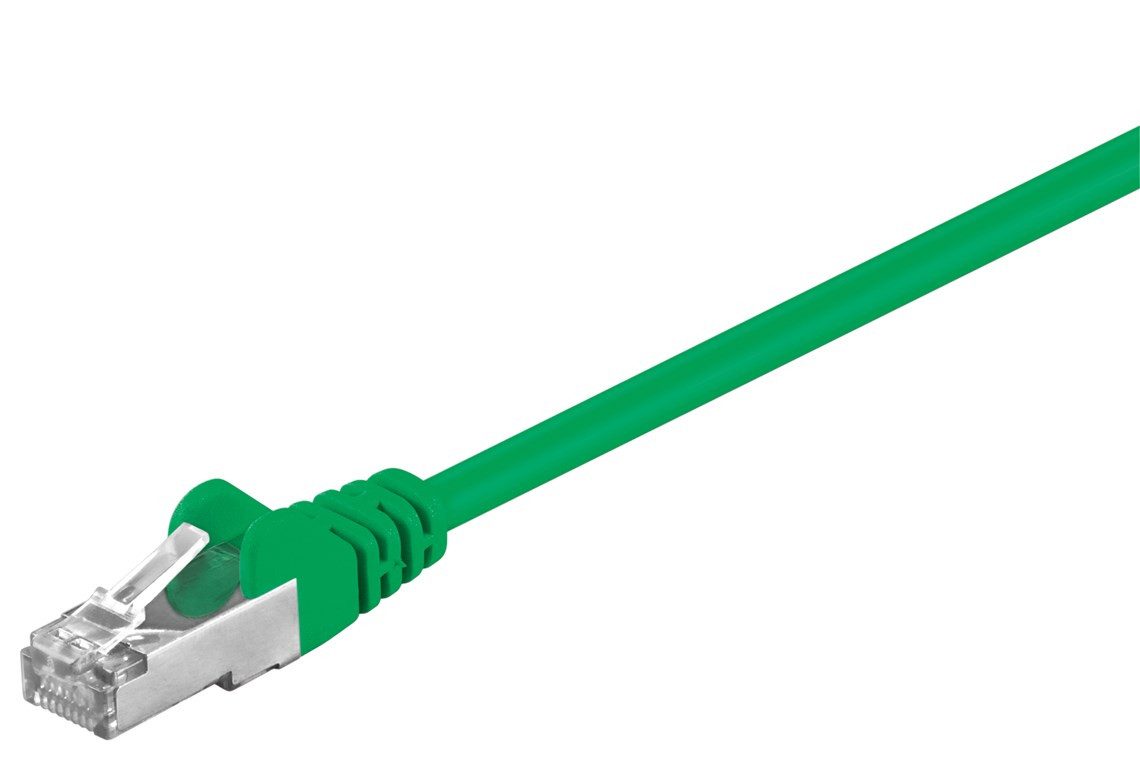 Goobay 60x Goobay 50183 CAT 5e Patchkabel, F/UTP, Grün, 5 m - Netzwerkkabel