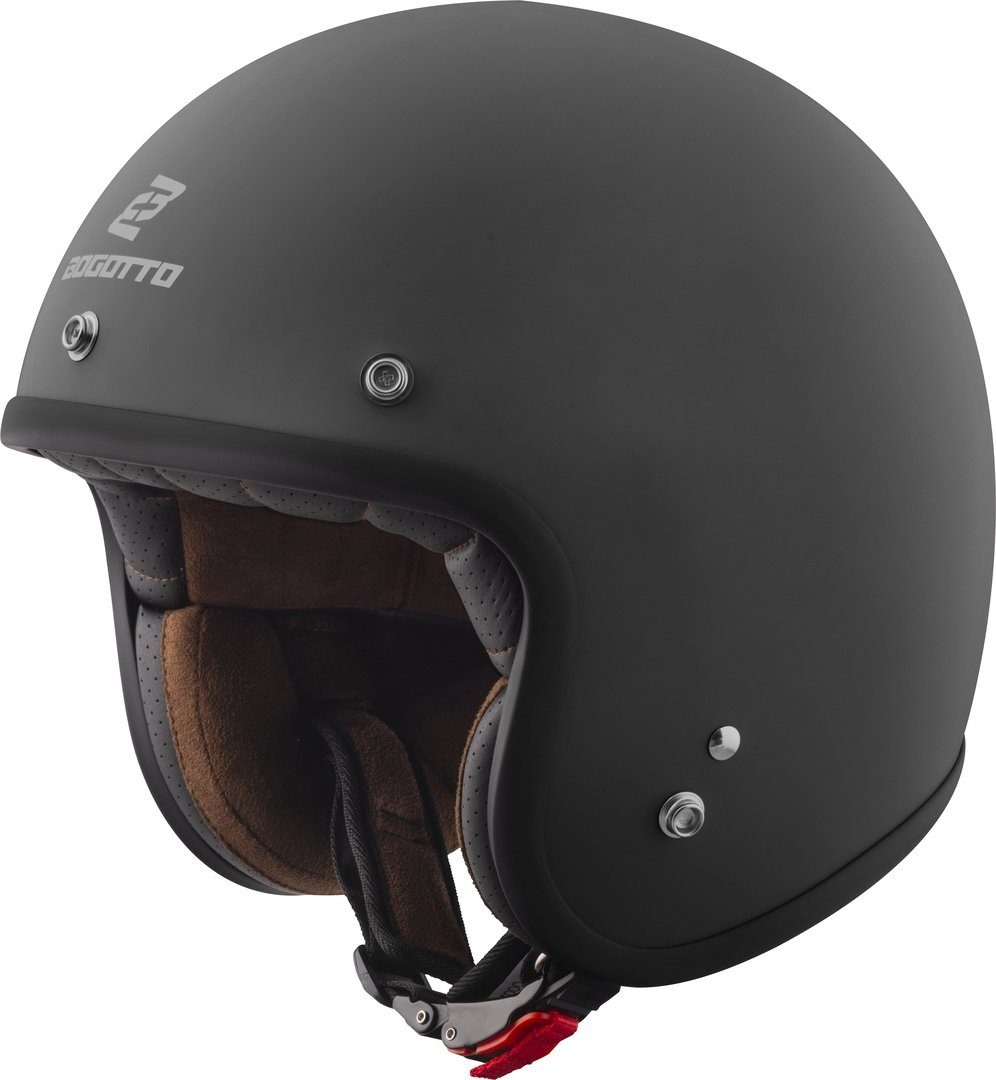 Bogotto Motorradhelm H541 Solid Jethelm, Ratschenverschluss, ECE 22.06