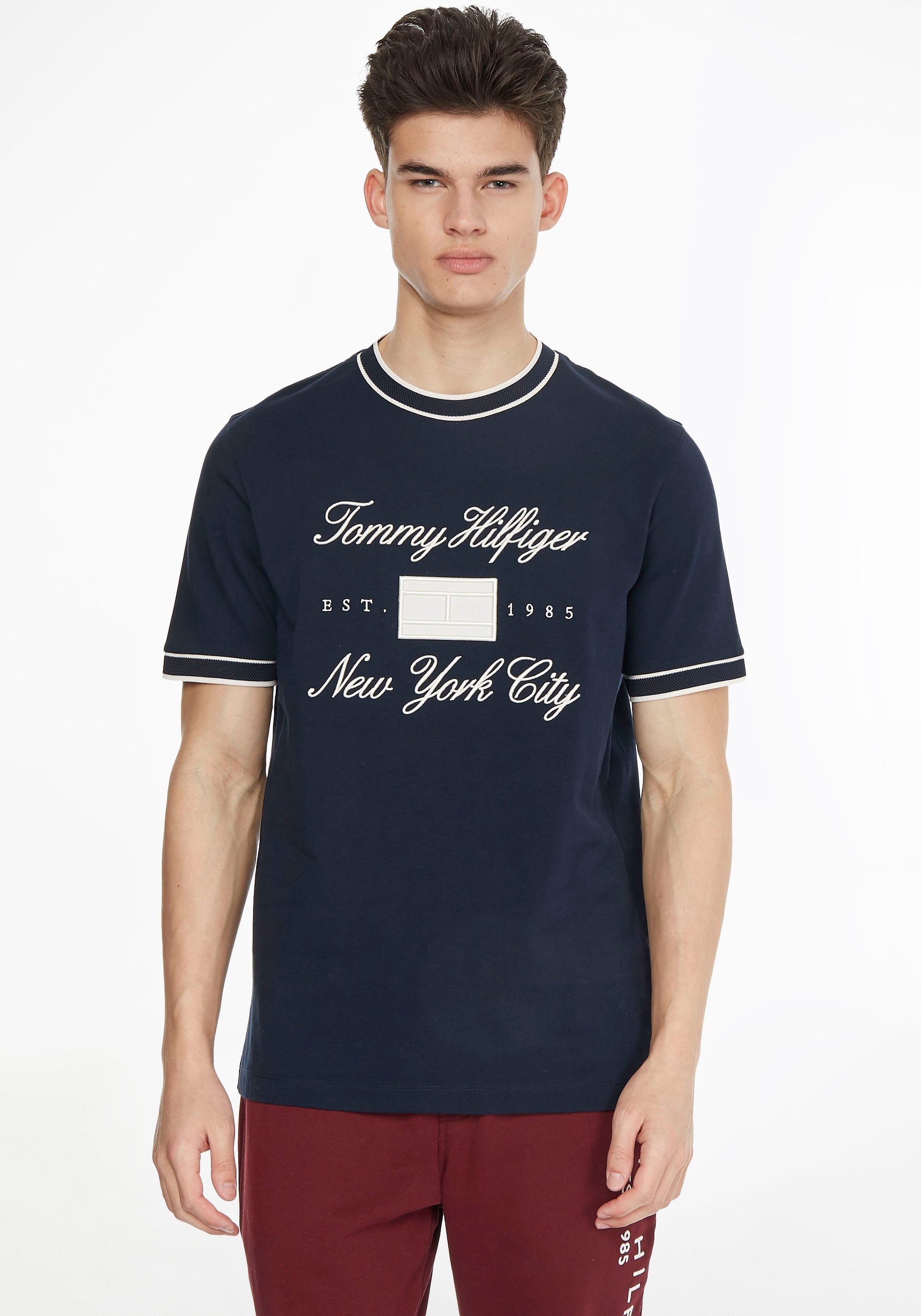 Tommy Hilfiger T-Shirt »MIXED TYPE BIRDSEYE TEE«