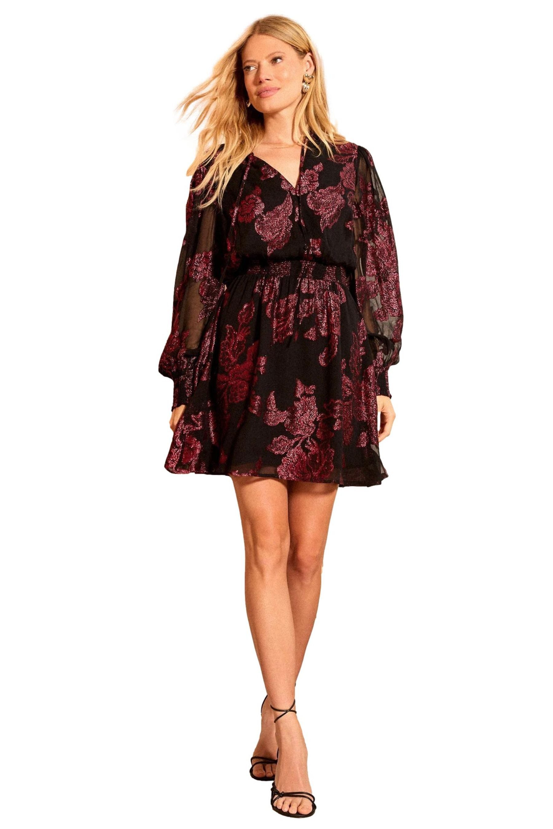 Love & Roses Minikleid Love & Roses Samt-Minikleid, Regular (1-tlg)