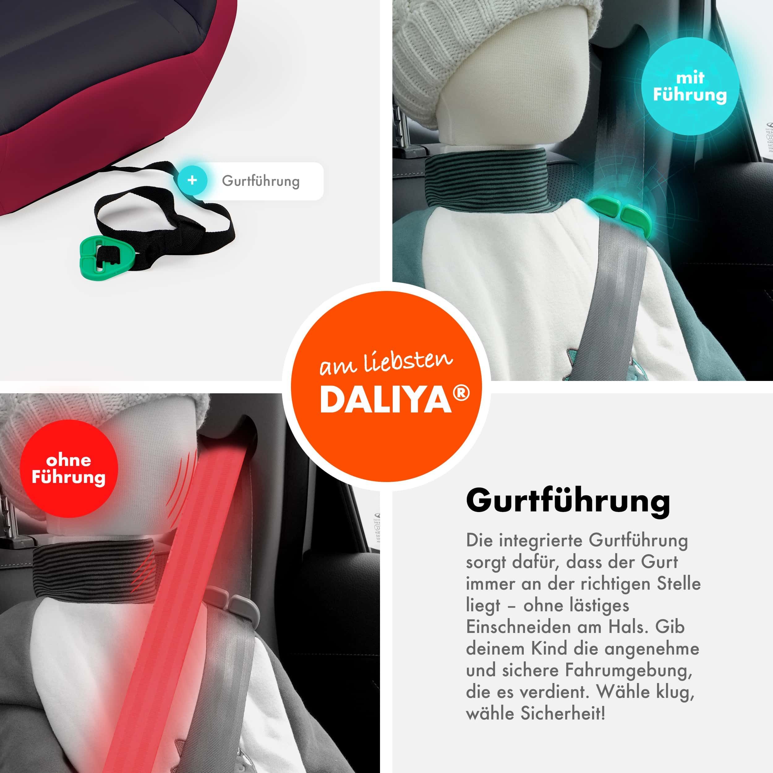 Daliya® Kindersitzerhöhung QUBIX I-Size Sitzerhöhung, Kindersitzerhöhung, Kindersitz, ab: ab 6 Jahre oder 125cm Körpergröße, bis: bis 12 Jahre oder 150cm Körper – Bild 3 von 5