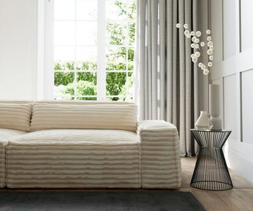 DELIFE Big-Sofa Sirpio, XL Plüschcord Beige 270x130 cm