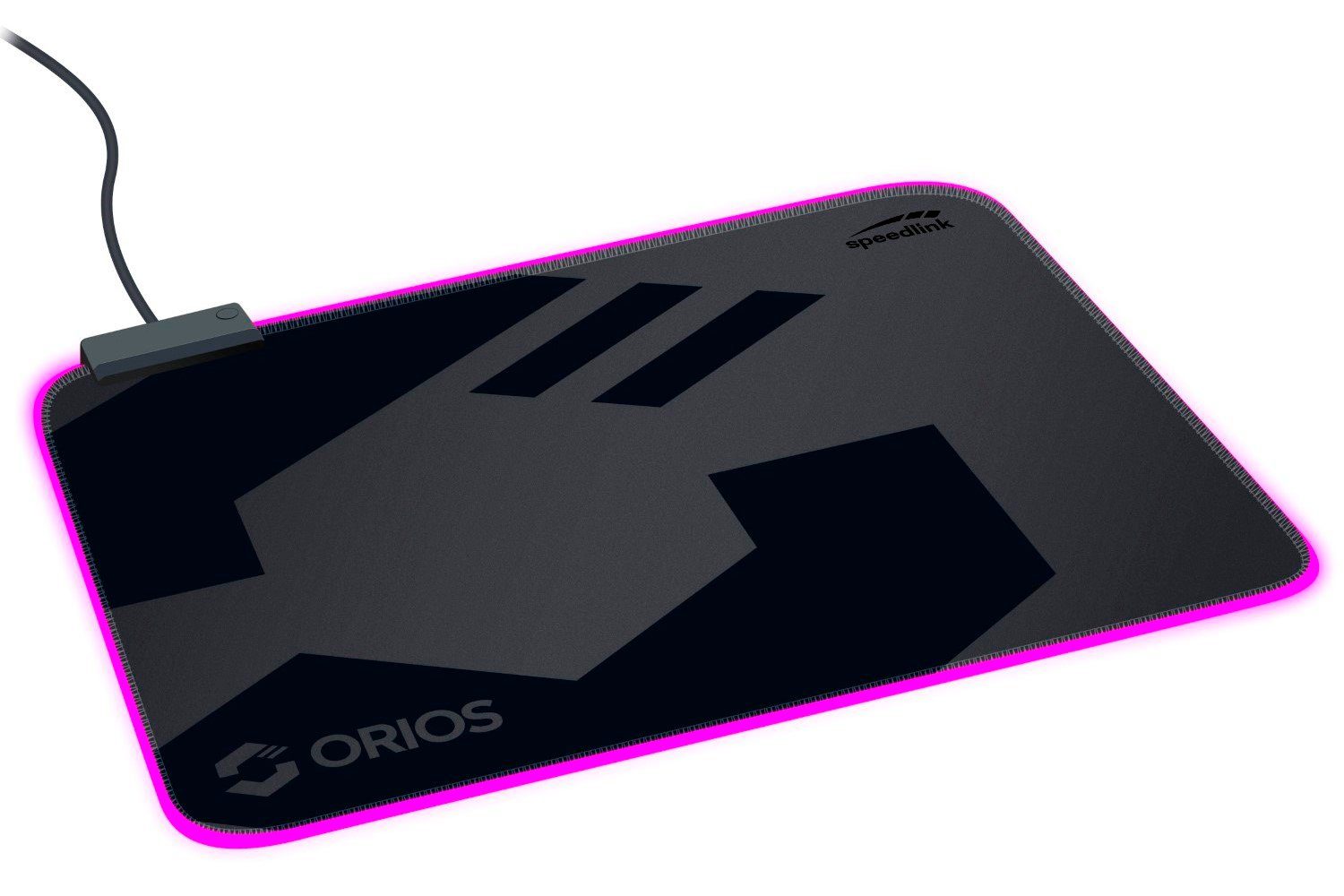 Speedlink Mauspad ORIOS M LED Beleuchtung Gaming Maus-Pad PC, Gaming-Mousepad, Aufrollbar, rutschfest, flach (3mm)