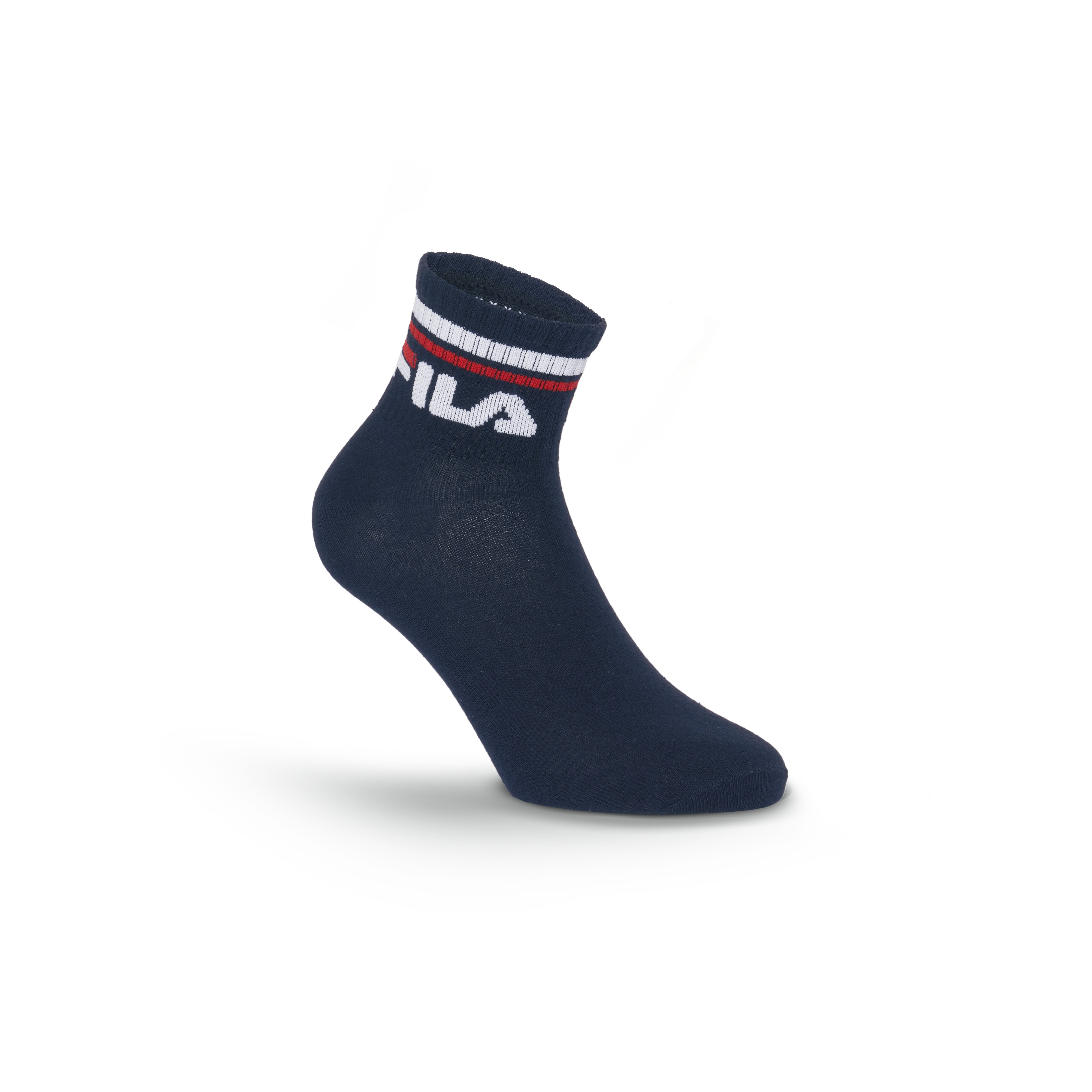 Fila Kurzsocken (3-Paar) Cotton-Mix, Unisex, Kontraststreifen günstig online kaufen