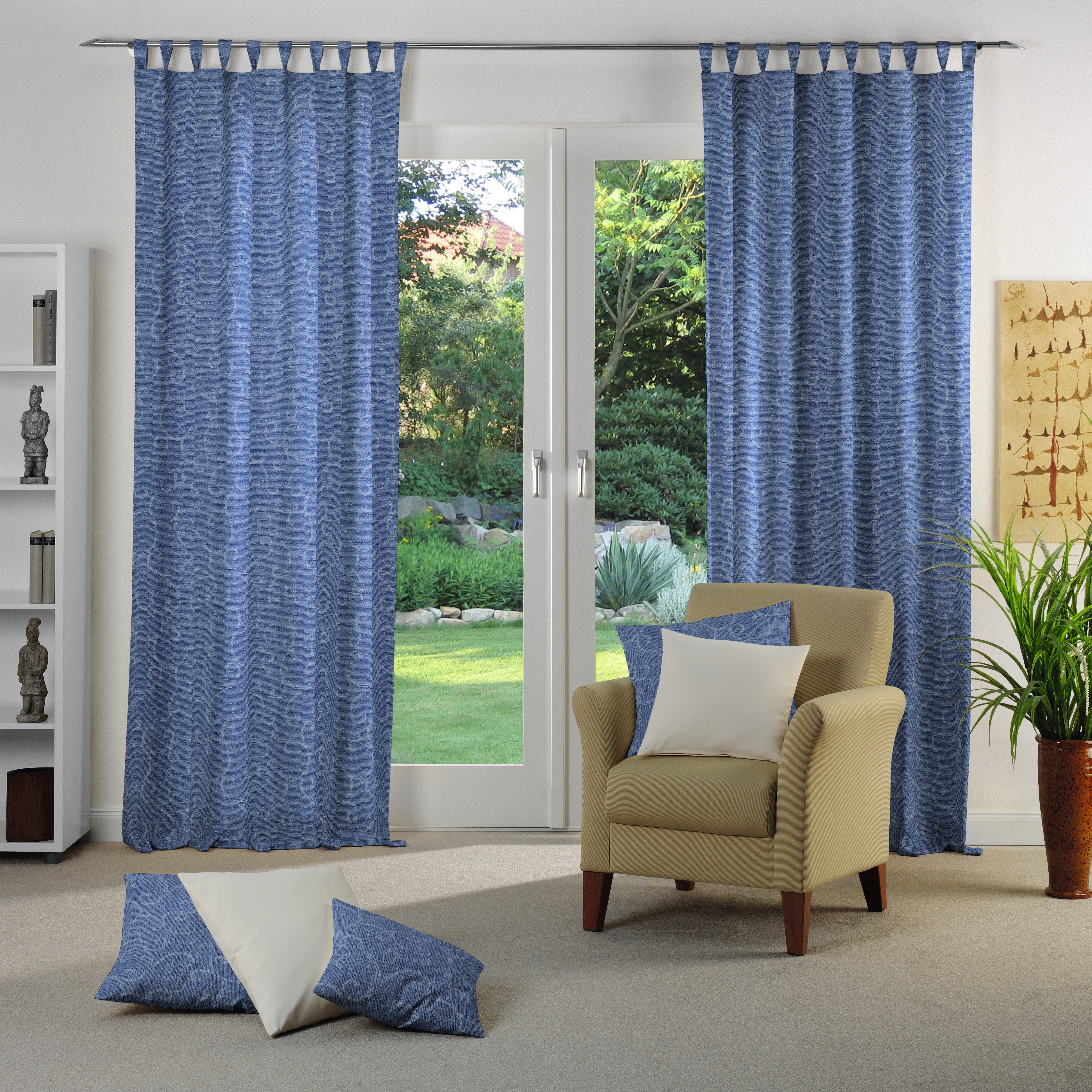 Wirth Vorhang Toco-Ranke (1 St), Schlaufen, blickdicht, Chenille