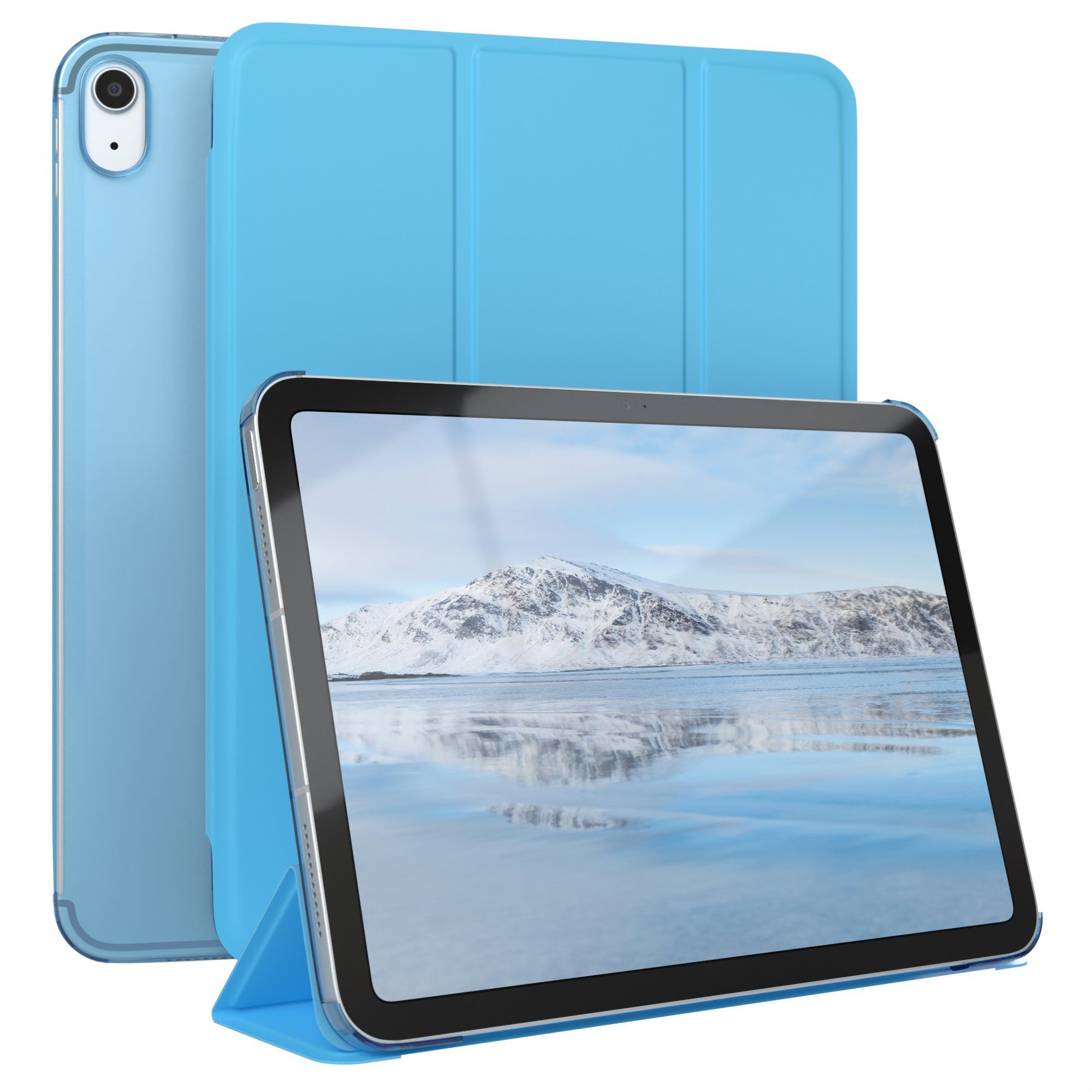 EAZY CASE Tablet-Hülle Smart Case für iPad 10,9" 10. Generation (2022) 10,9 Zoll, Klapphülle mit Standfunktion Tablet Hülle Book Case kratzfest Hellblau