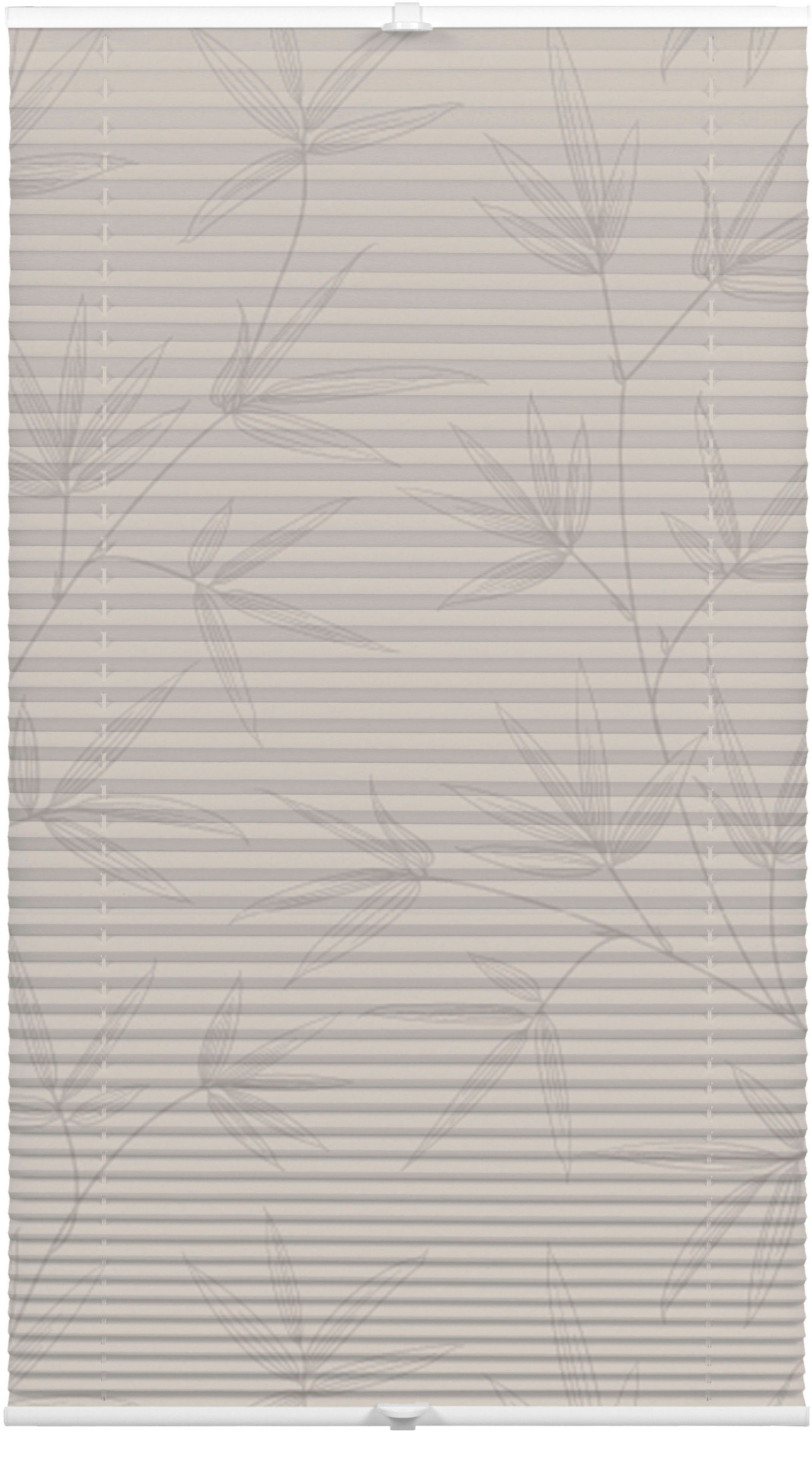 my home Plissee »Dekor Bamboo Moonbeam grau«, blickdicht, ohne Bohren, vers günstig online kaufen