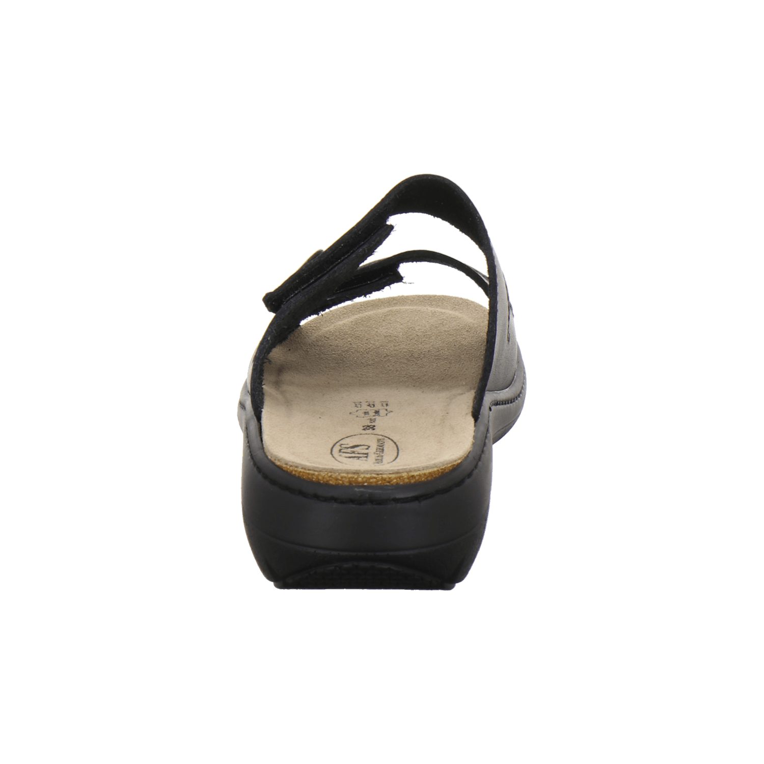 für Pantolette Wechselfußbett, schwarz Damen aus 2808 mit Made Glattleder in AFS-Schuhe Leder Germany