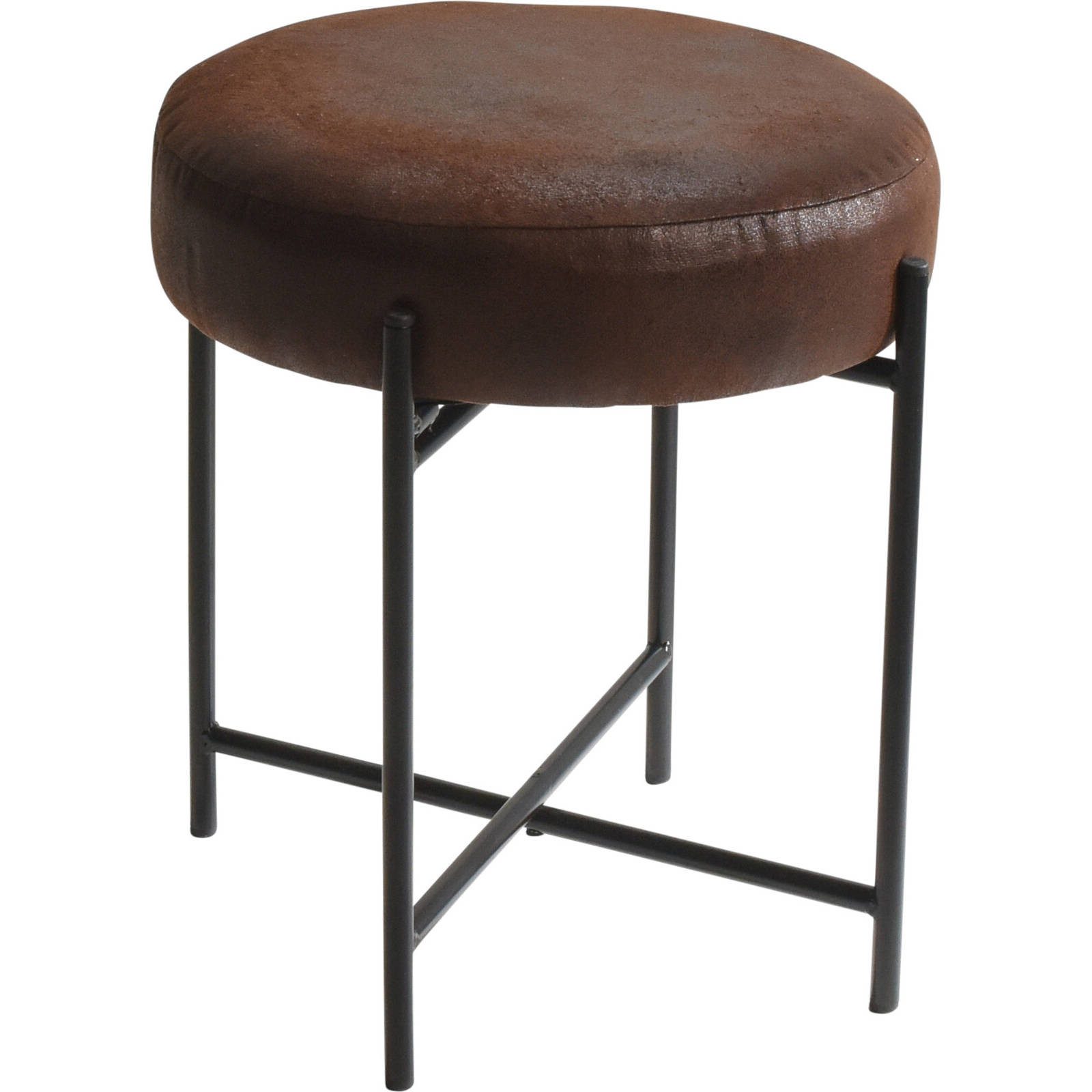 Home & styling collection Sitzhocker Sitzhocker mit Metallgestell, rund, Ø 36 cm (1 Stk., Sitzhocker), funktional