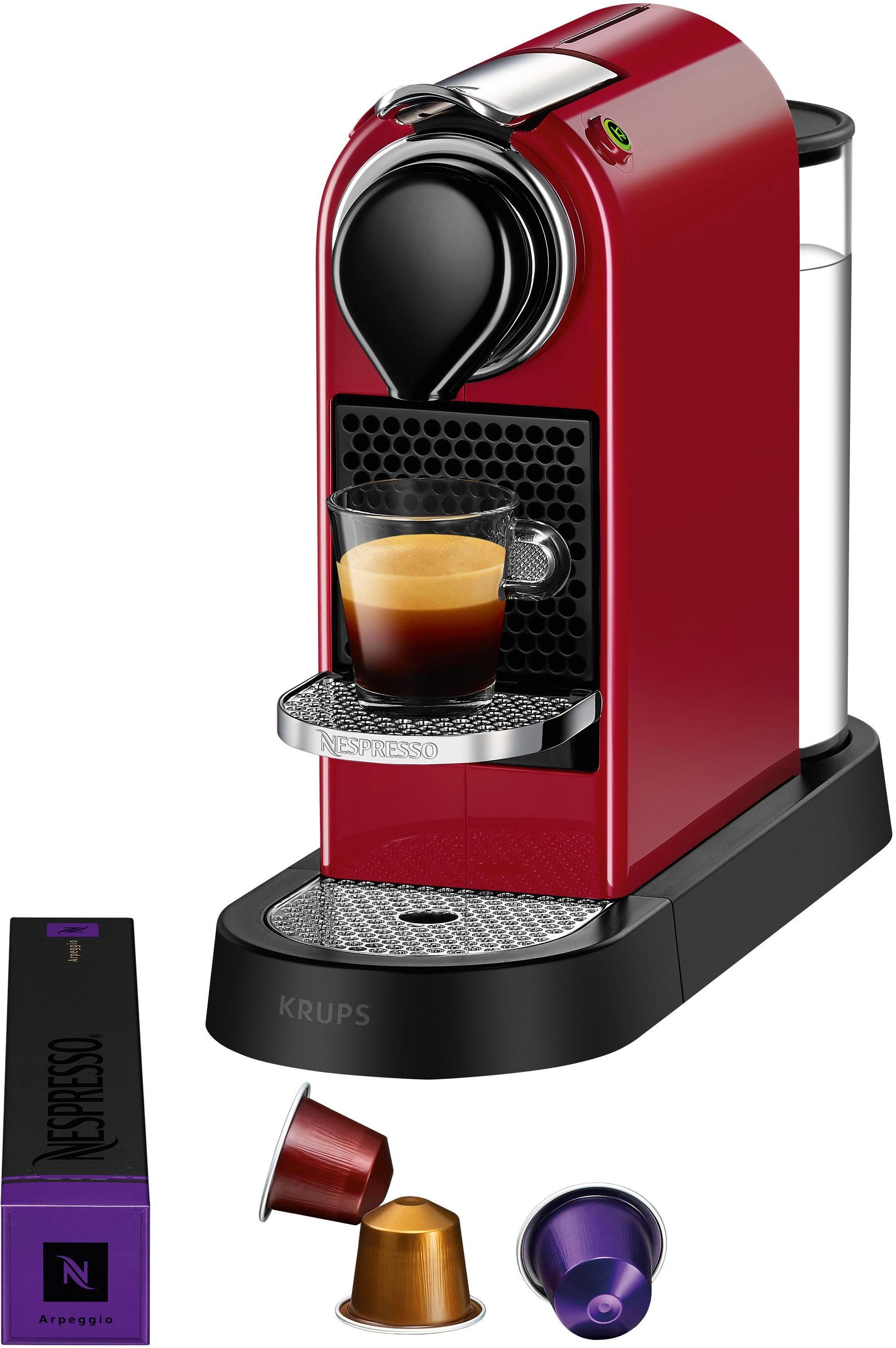 NESPRESSO Kapselmaschine XN7415 New CitiZ von Krups, Wassertank: 1 L, inkl. Willkommenspaket mit 7 Kapseln