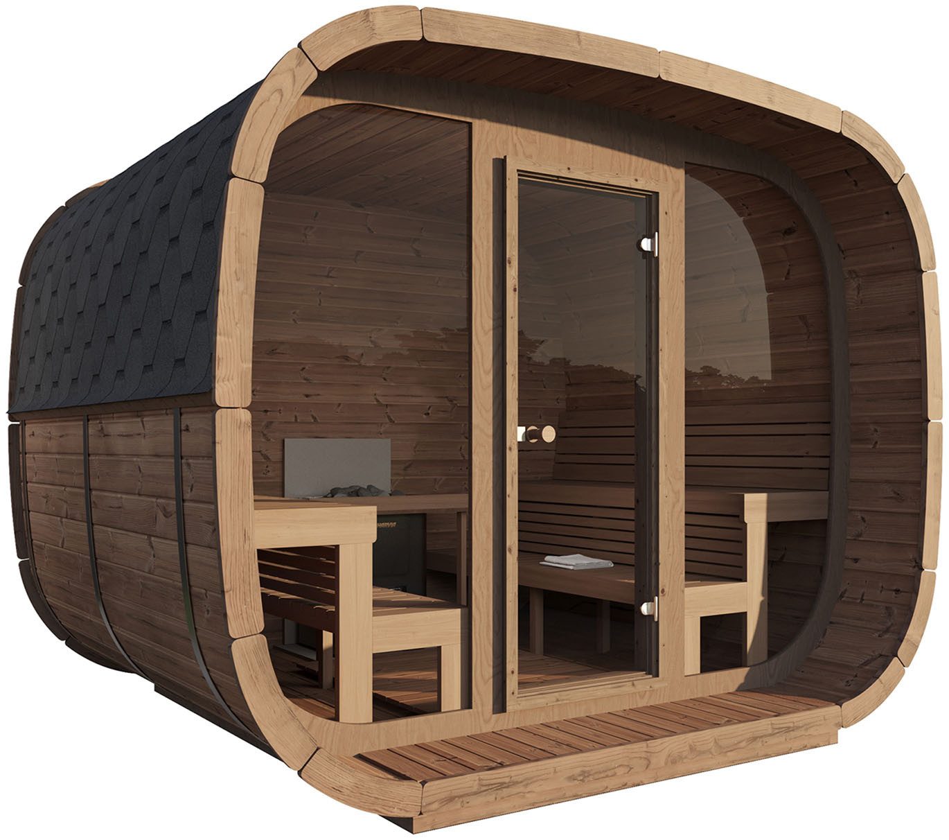 weka Saunahaus Elva, BxTxH: 305 x 240 x 245 cm