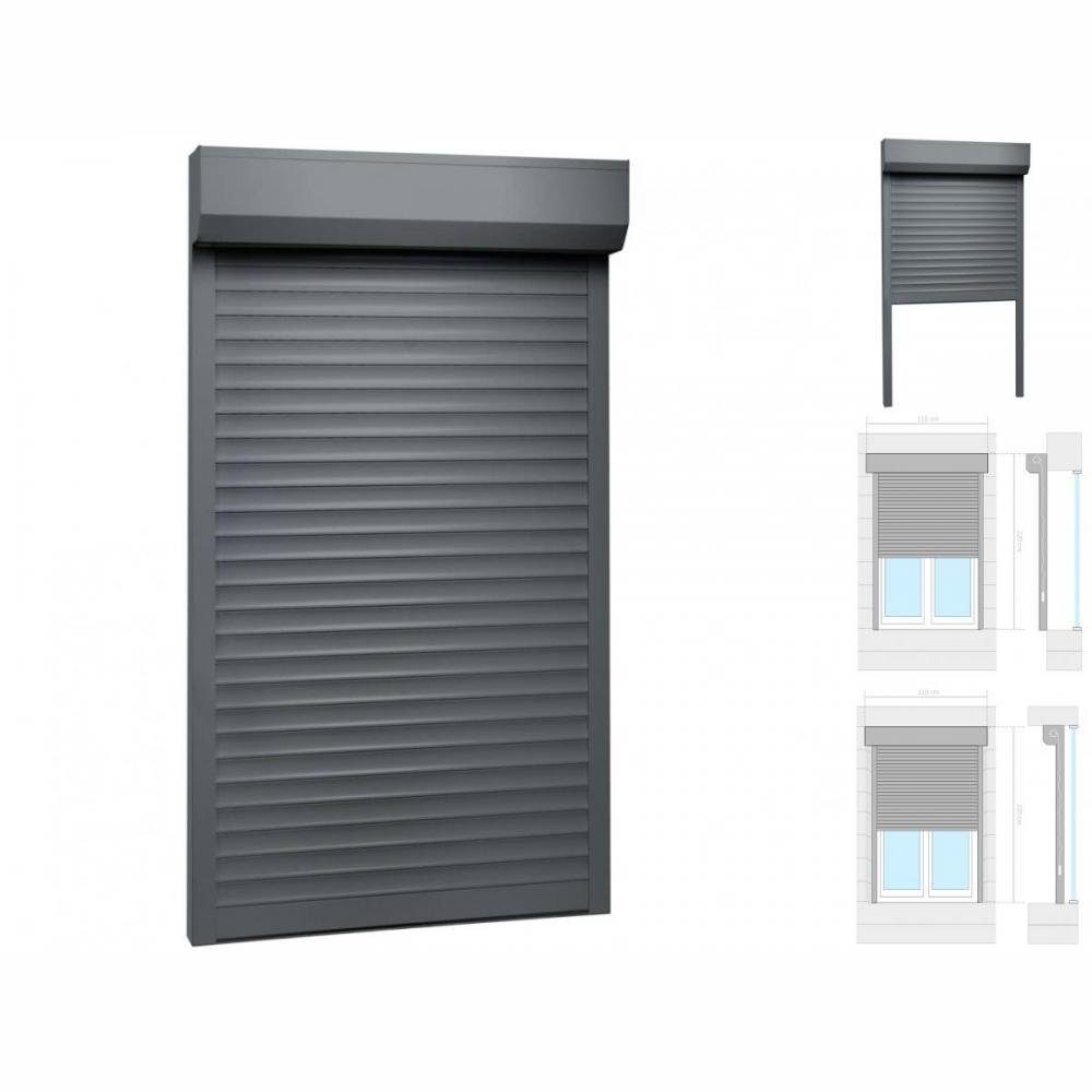 vidaXL Jalousie Rollladen Aluminium 110 x 220 cm Anthrazit