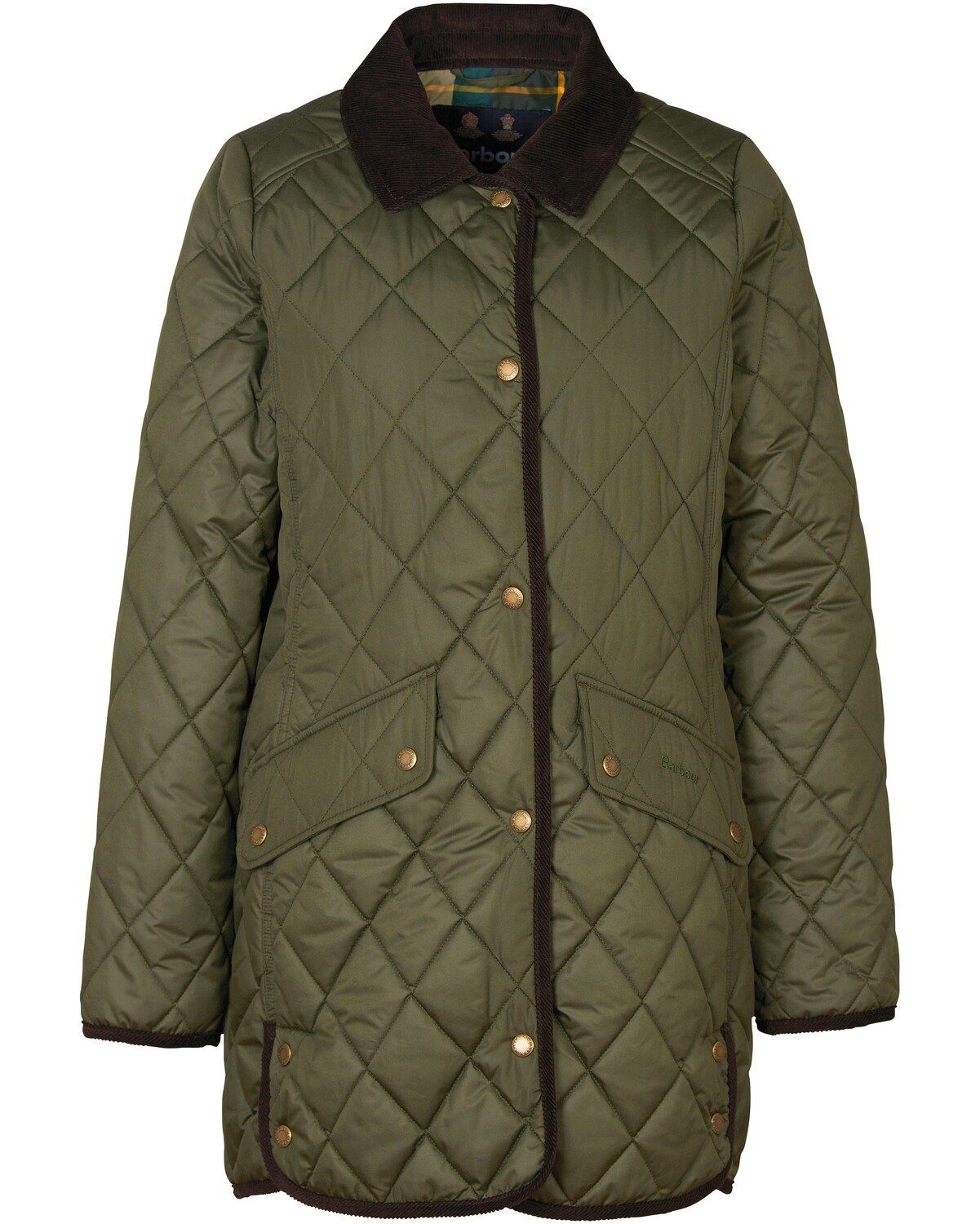 Long Cavalry Barbour Olive/Ancient Steppjacke Steppjacke