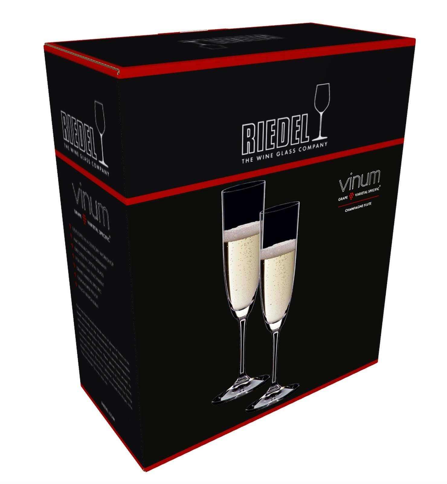 RIEDEL THE WINE GLASS COMPANY Champagnerglas Vinum Champagner-Flöten 160 ml 2er Set, 2-tlg., Glas
