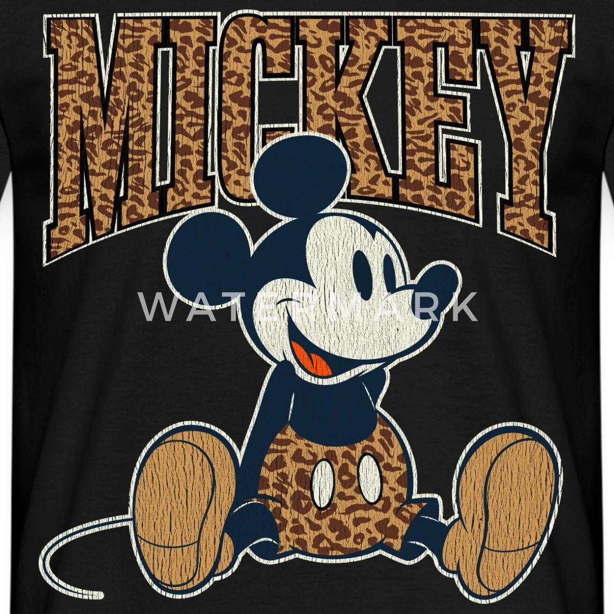 Spreadshirt T-Shirt Mickey & Minnie Mickey Mouse Leo Look Männer T-Shirt (1-tlg)