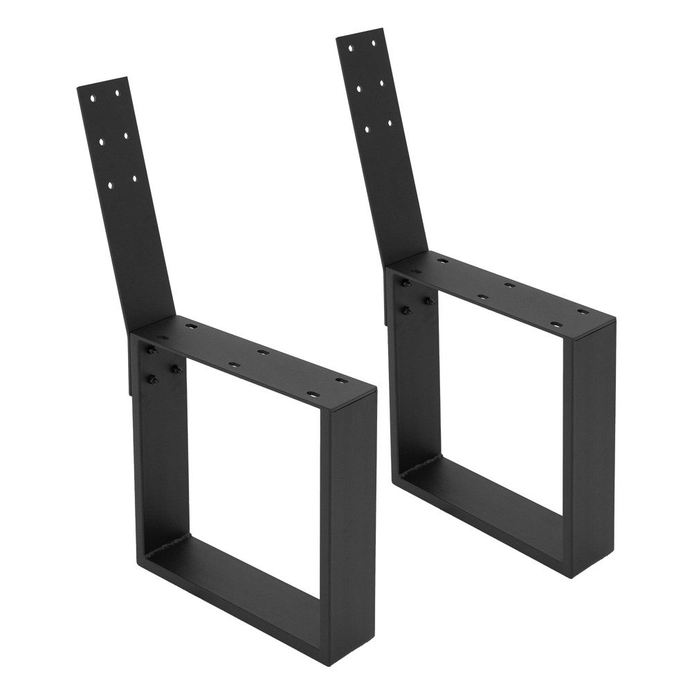 ML-DESIGN Sitzbank Bankgestell 2 stück Bankbeine aus Stahl wetterfest mit Rückenlehne (2-St), Bankkufen 40x78 cm Schwarz für Außenbereich DIY Gartenbank