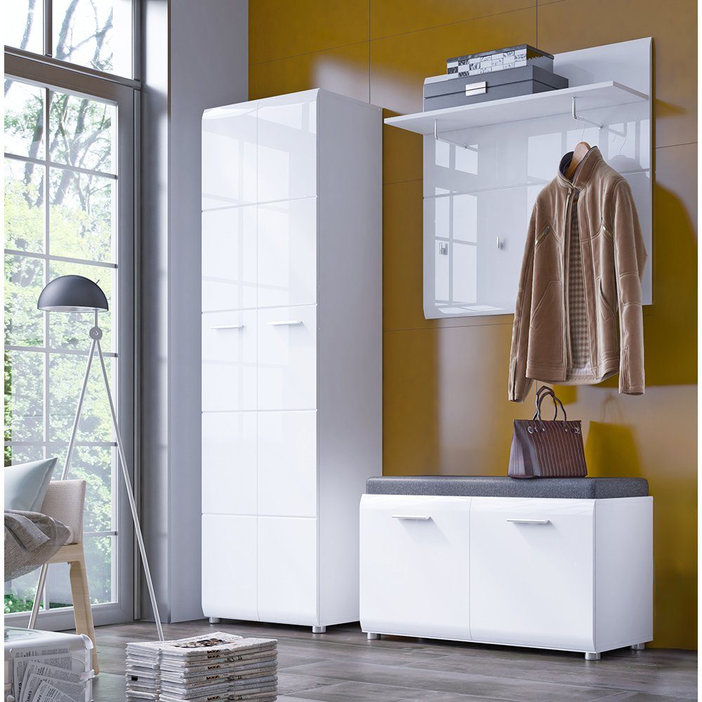 Lomadox Garderoben-Set MALABO-129, (Spar-Set, 3-St), Garderobenbank mit Sit günstig online kaufen