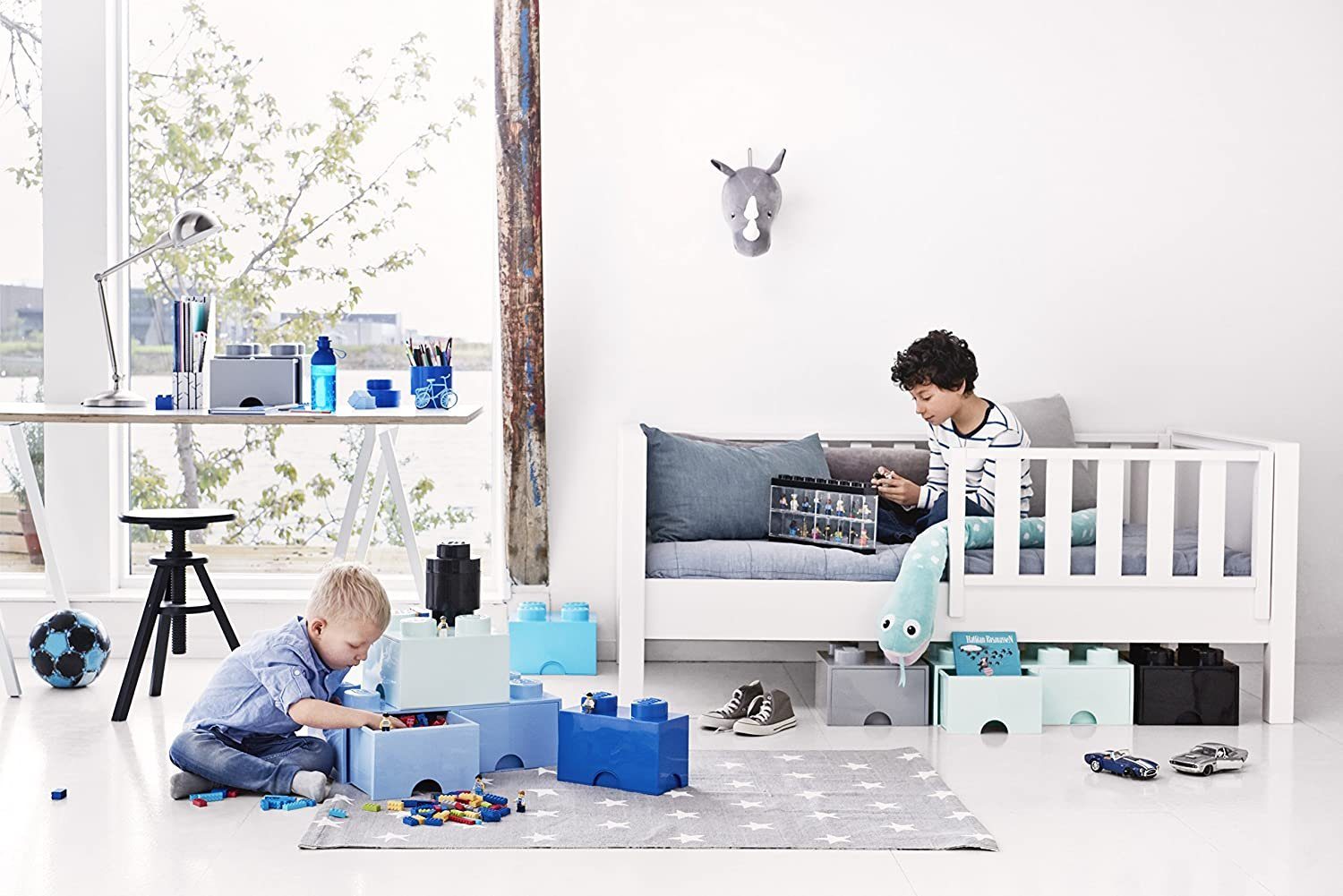 Aufbewahrungsbox Room - Aufbewahrungsbox Design - Legostein mit im Copenhagen grau Lego Schublade einer