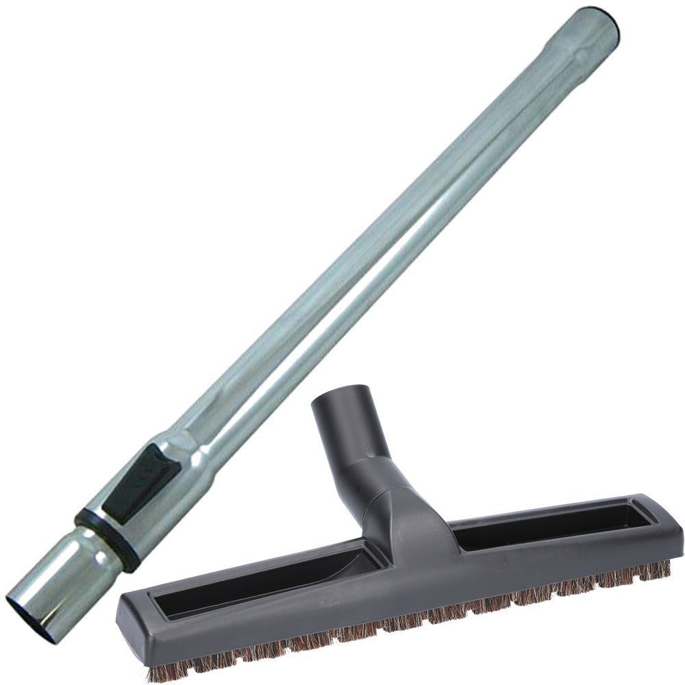 McFilter Teleskoprohr, Parkettdüse, Set, Zubehör für AEG Bosch Siemens Samsung Miele, Electrolux Kärcher, Länge: ca. 57-95cm, Ø 35mm Anschluss, Rosshaar