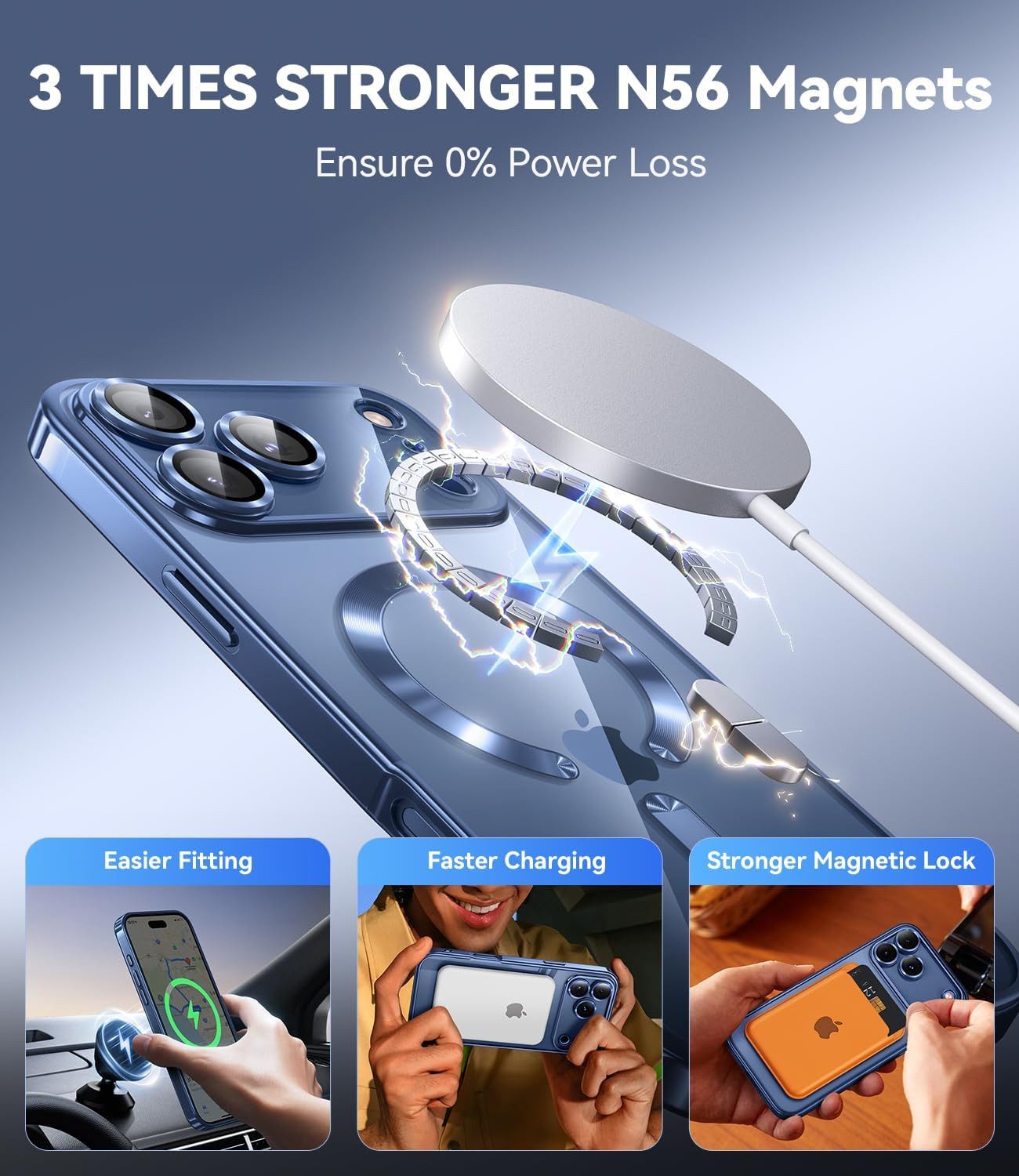 MSM Handyhülle Hülle + 2X Schutzglas für iPhone 17 Pro Max MagSafe Panzerfolie Titan