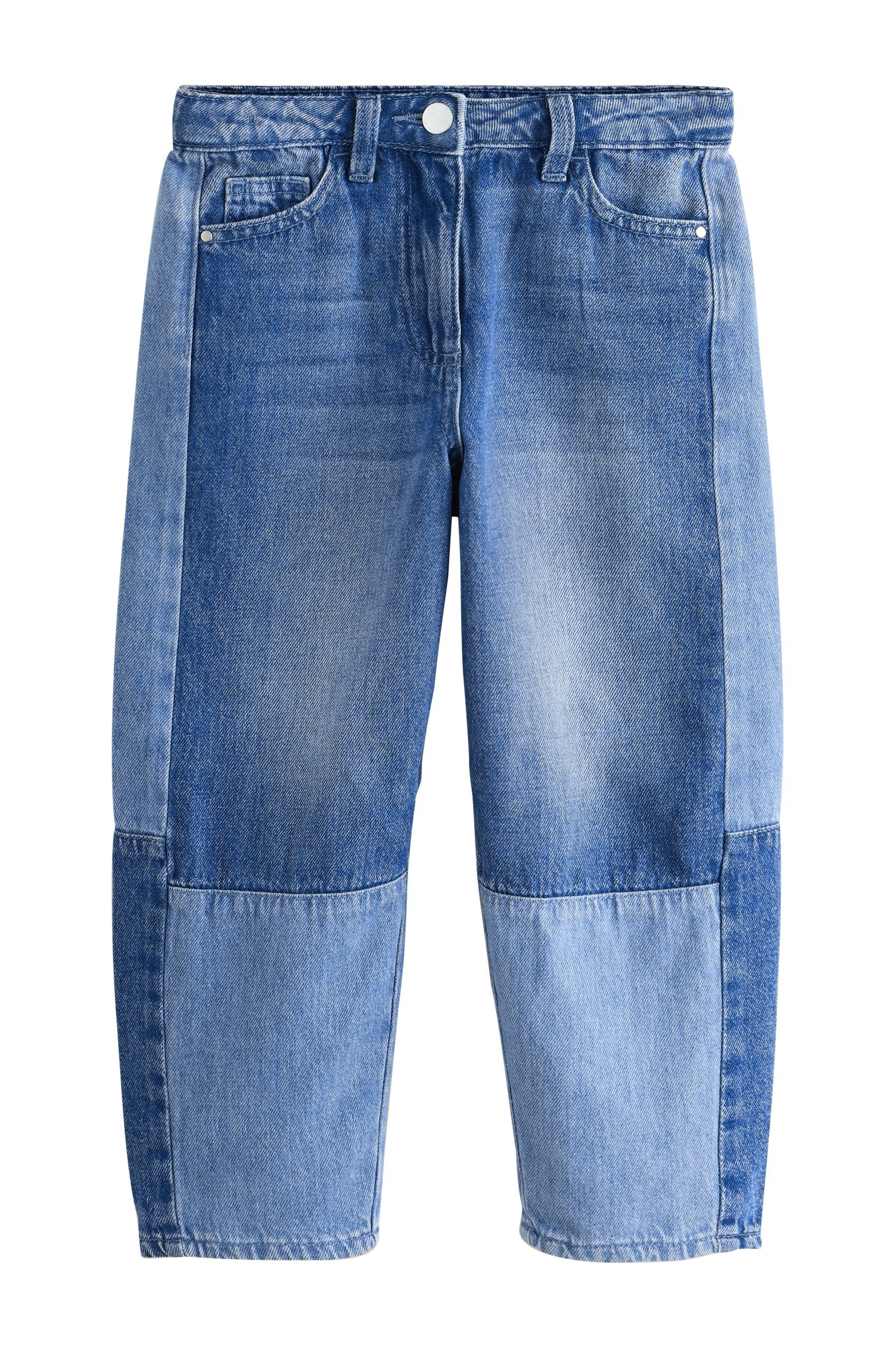 Next Weite Jeans Jeans mit Flicken und Barrel-Beinschnitt (1-tlg)