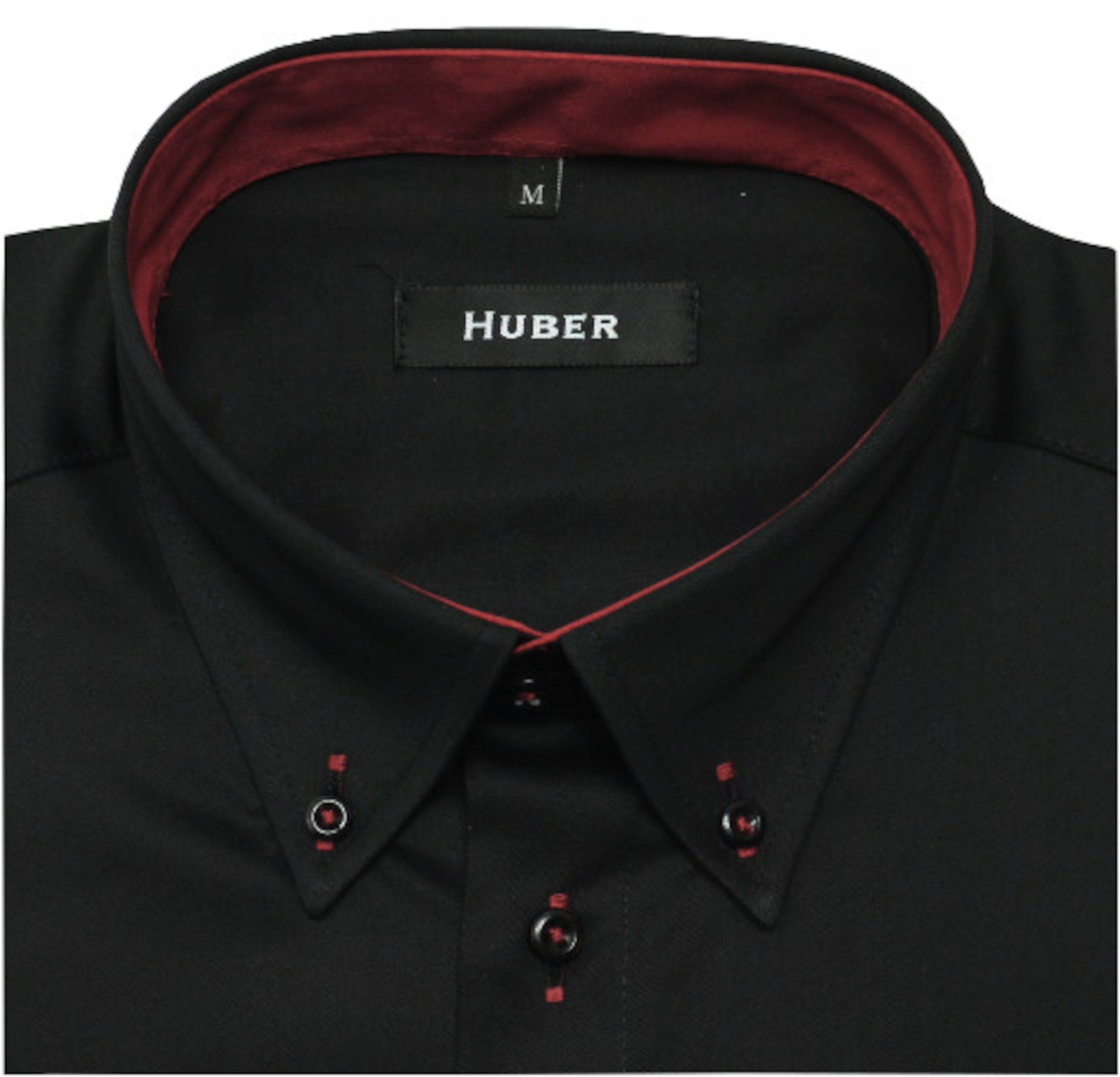 Hemden Schnitt, Made Kontrast, Kurzarmhemd EU in Huber Button-down, HU-0157 Regular-gerader Kurzarm,