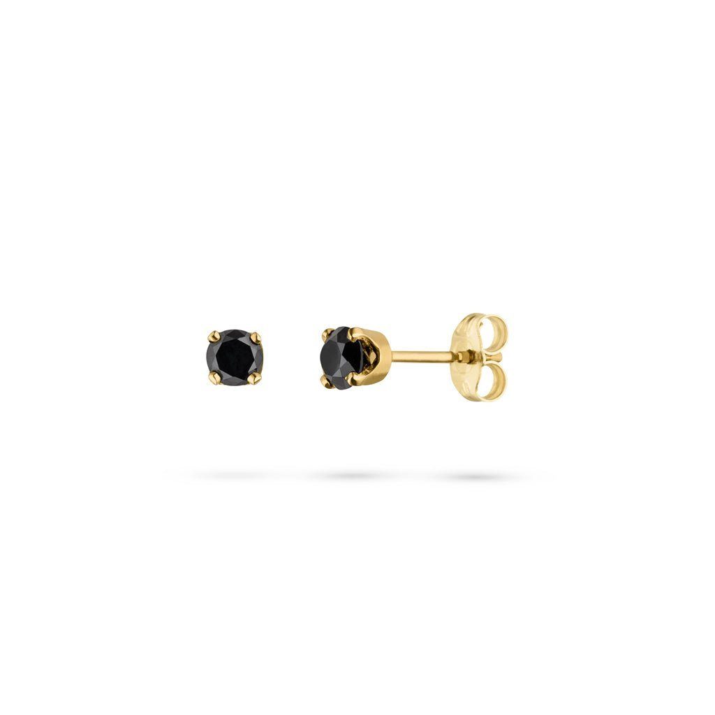 ct. schwarze aus (Gelbgold Diamant Deutschland hochwertige Solitär 0,25 Brillant SKIELKA Goldschmiedearbeit 585), Ohrstecker Paar DESIGNSCHMUCK Ohrstecker