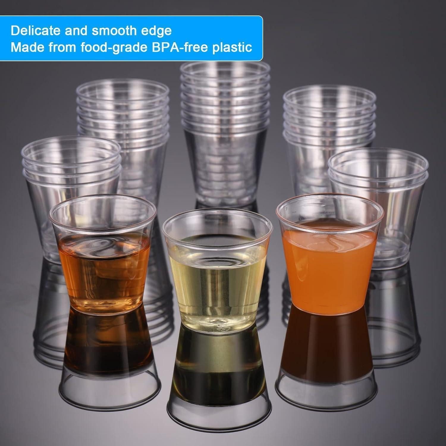 LuxusKollektion Schnapsglas 100 Stück Plastik Schnapsgläser 3cl 30ml Shotgläser PS Material