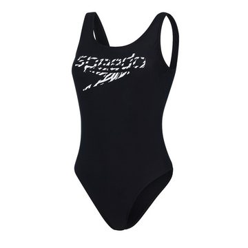 Speedo Badeanzug Logo Deep U-Back für Damen tiefem U-Rücken