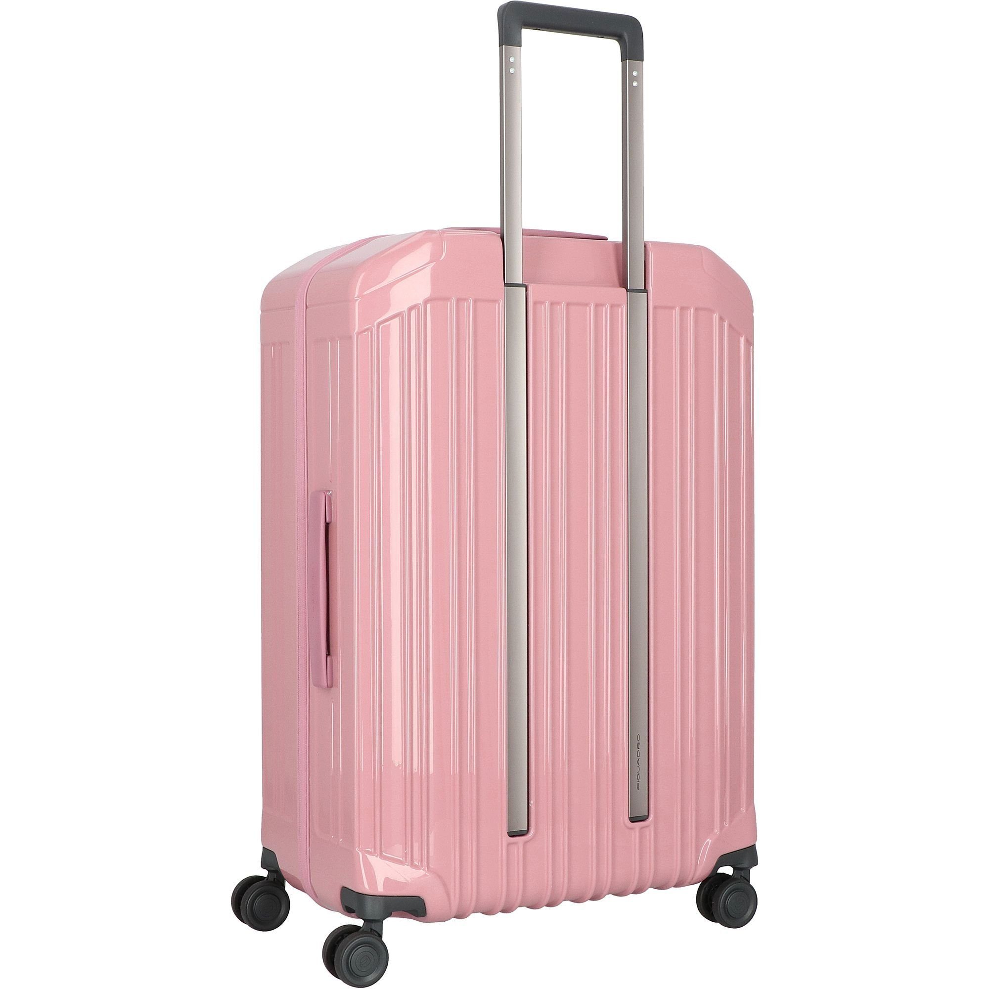 Piquadro Hartschalen-Trolley PQ-Light, 4 Polycarbonat pink Rollen