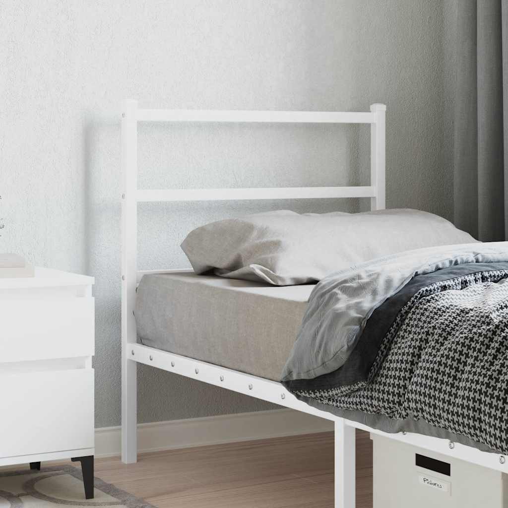vidaXL Bett Ersatz-Kopfteil Metall Weiß 75 cm (1-tlg)