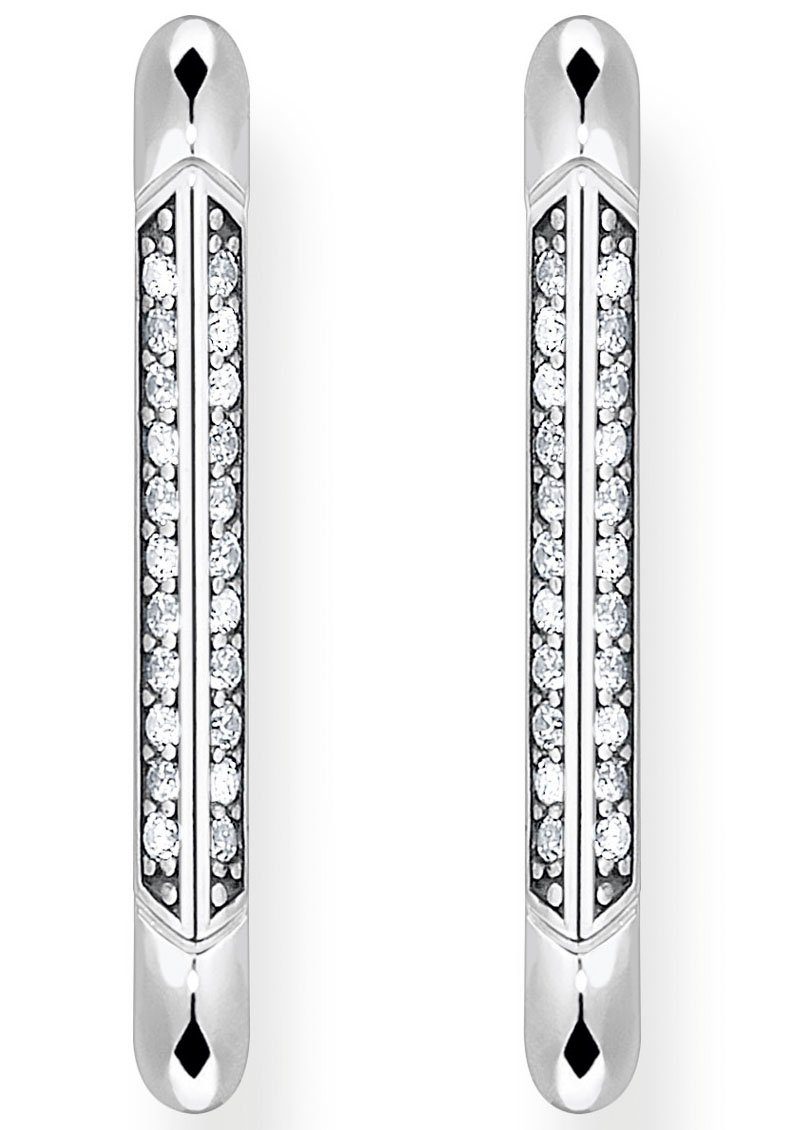 THOMAS SABO Paar Creolen silber, mit Zirkonia (synth)