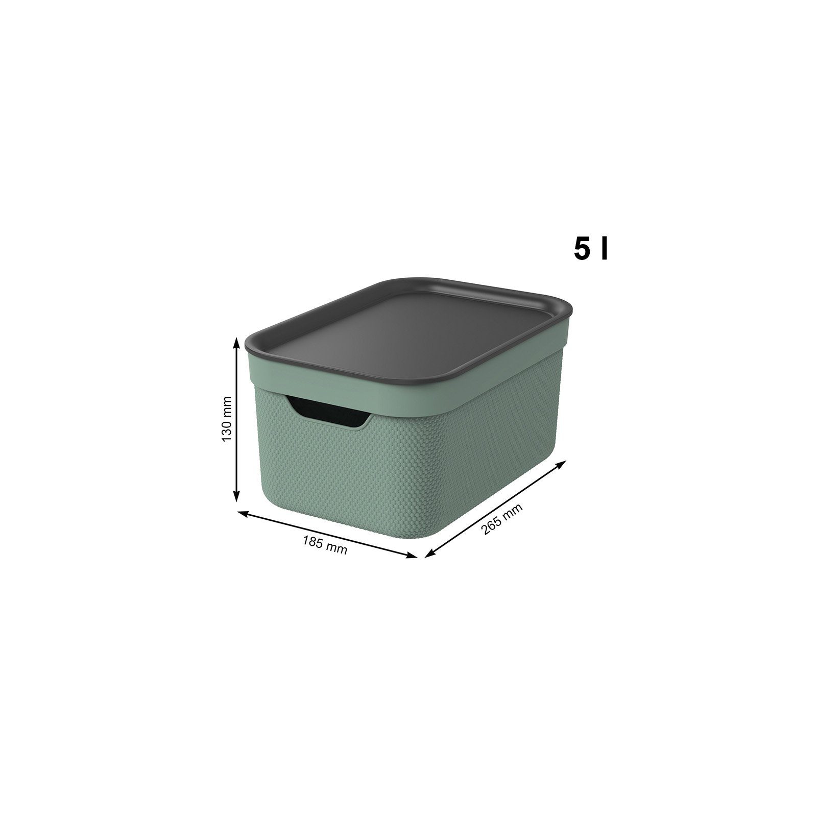ROTHO Aufbewahrungsbox Jive Dekobox 3er-Set Aufbewahrungskorb 5l (Aufbewahrungsset, 3er-Set) – Bild 4 von 5