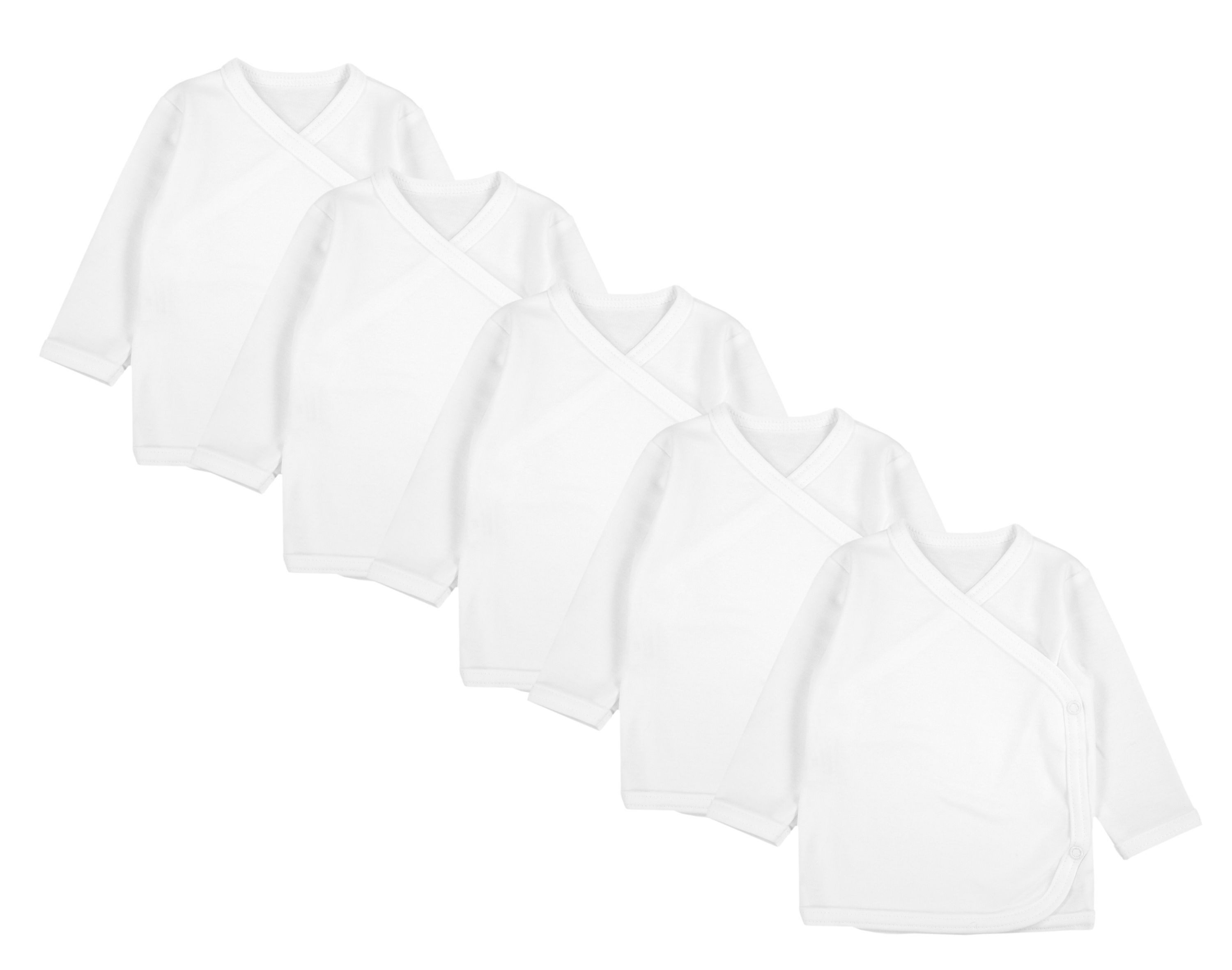 Wickelshirt Unisex Baby Langarm 5er Set