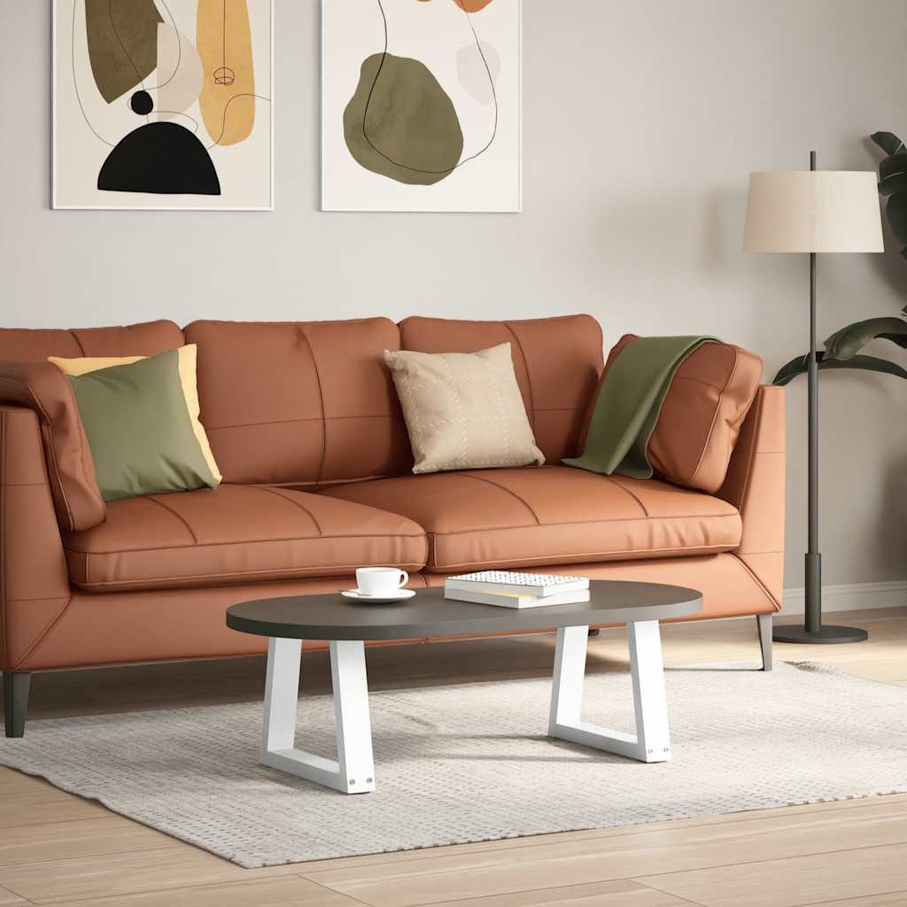 vidaXL Tischbein Couchtischbeine V-Form 2 Stück Weiß 30x(30-31,3) cm Stahl günstig online kaufen