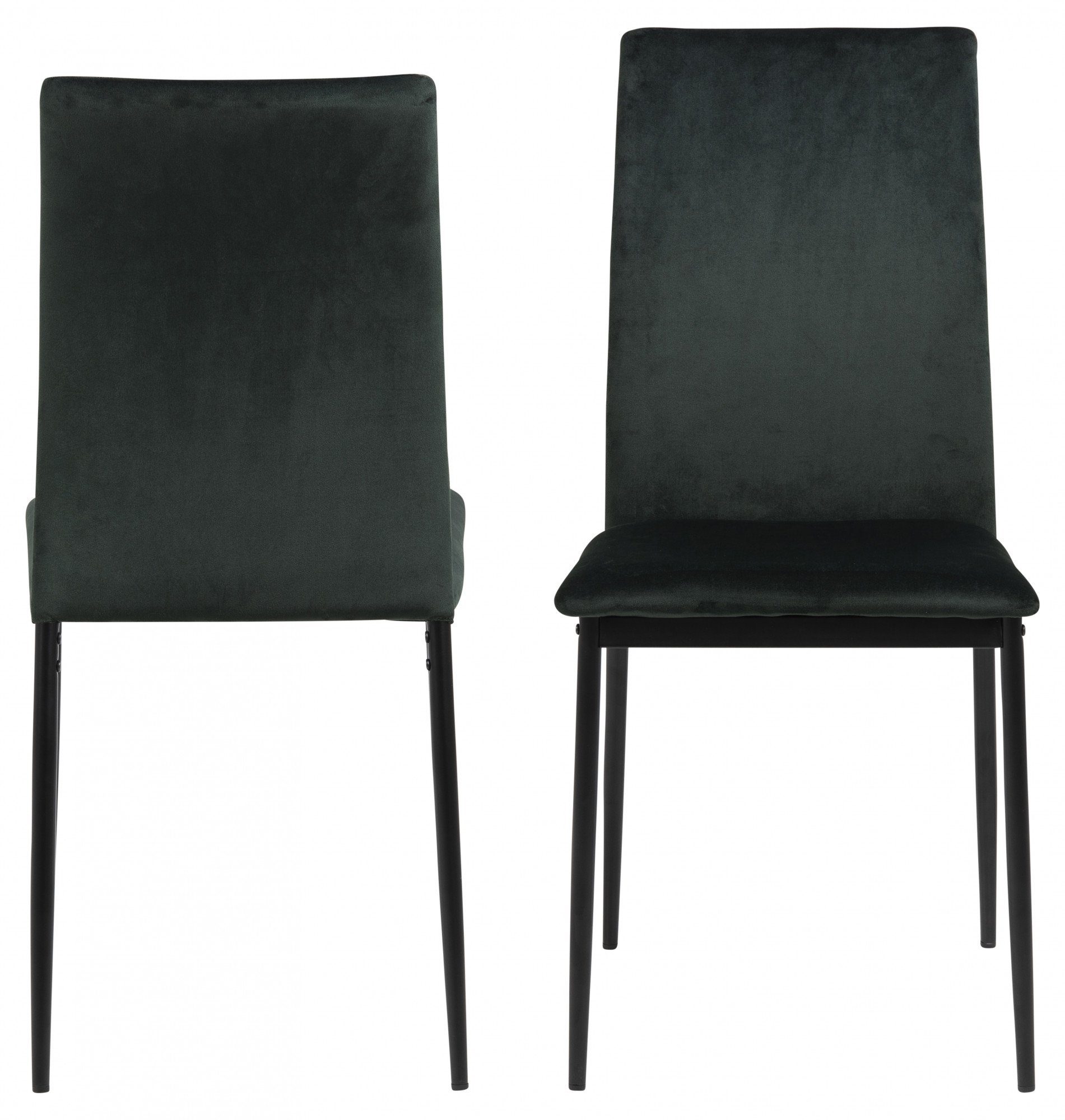 ACTONA GROUP Esszimmerstuhl Demina (Set, 4 St), in Samtvelours oder Kunstleder Dunkelgrün | Stühle