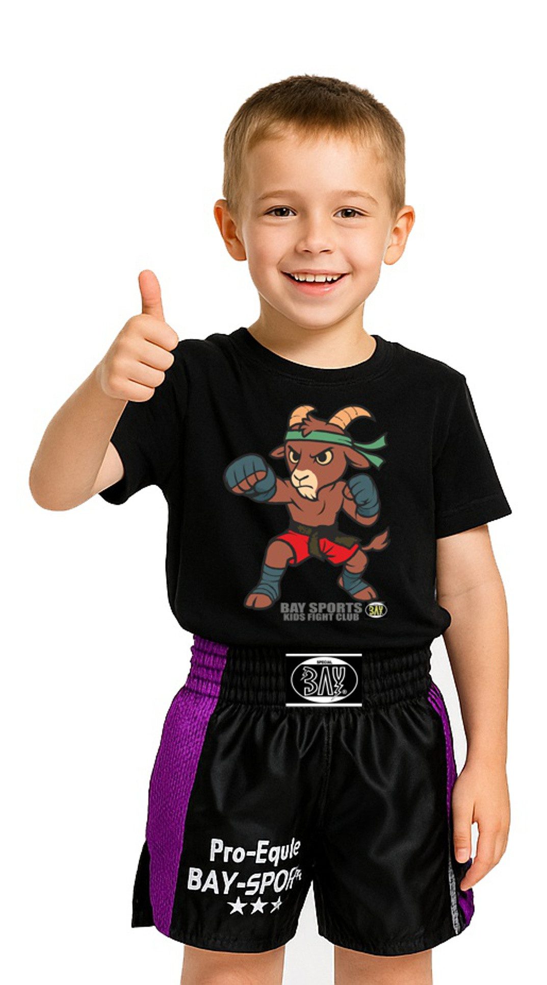 BAY-Sports T-Shirt Steinbock Fight Club Kickboxen Boxen MMA Thaiboxen Muay Thai Karate (Stück) K.O. Goat - Der Steinbock ist los! hochwertiger Print