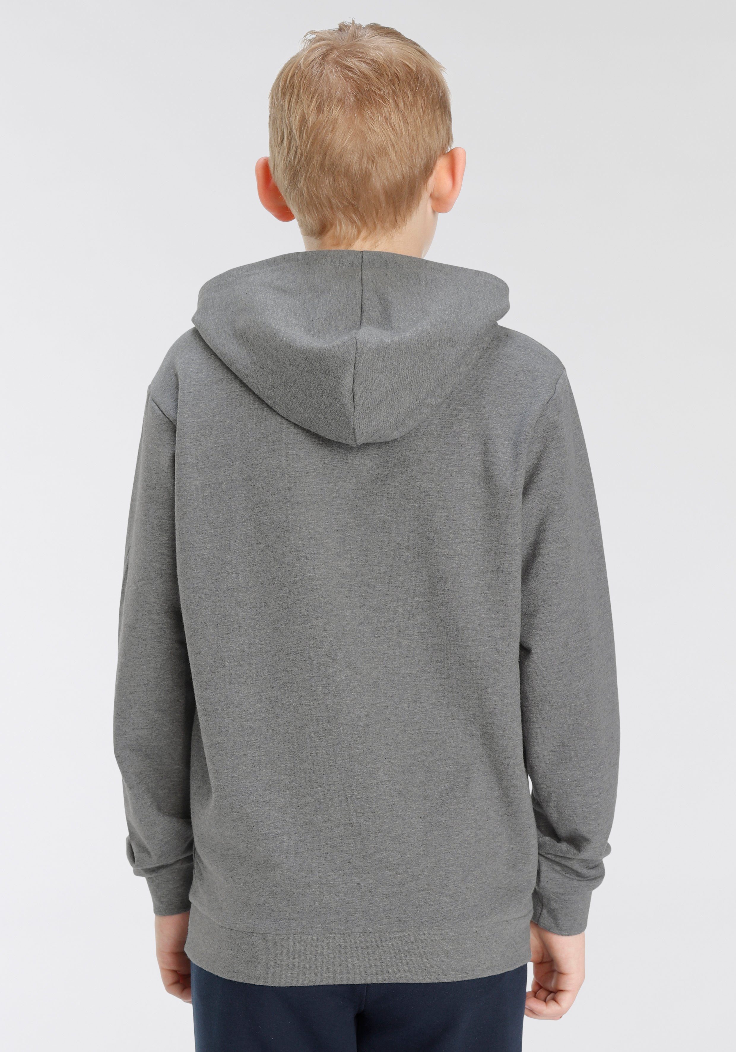 hummel Kapuzensweatshirt HMLCUATRO - (1-tlg) Kinder grau HOODIE für