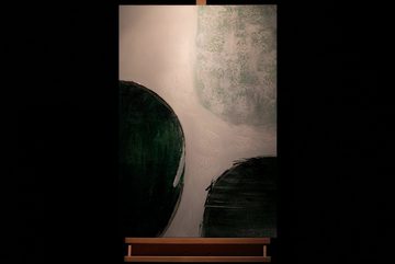 KUNSTLOFT Gemälde Green Continents 60x90 cm, Leinwandbild 100% HANDGEMALT Wandbild Wohnzimmer