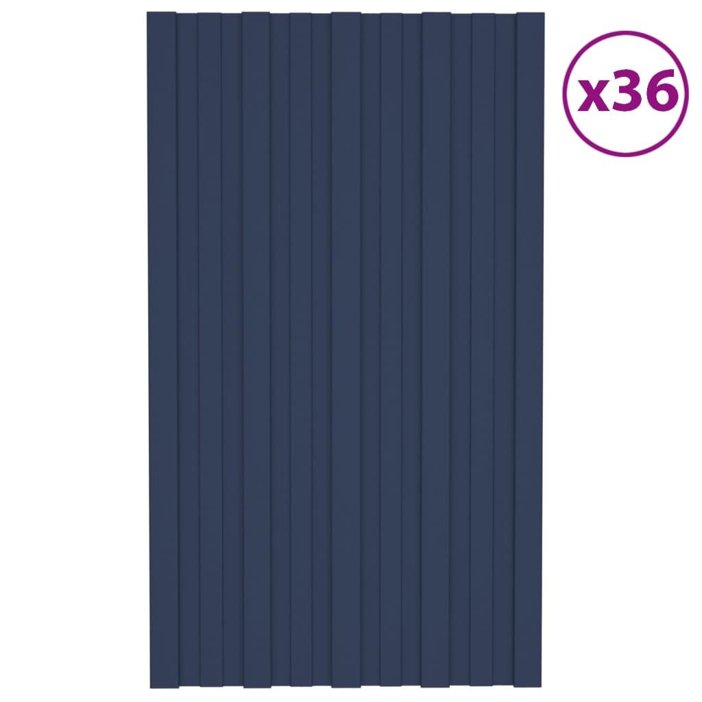 vidaXL Dachschindeln Dachpaneele 36 Stk Verzinkter Stahl Anthrazit 80x45 cm Dacheindeckung