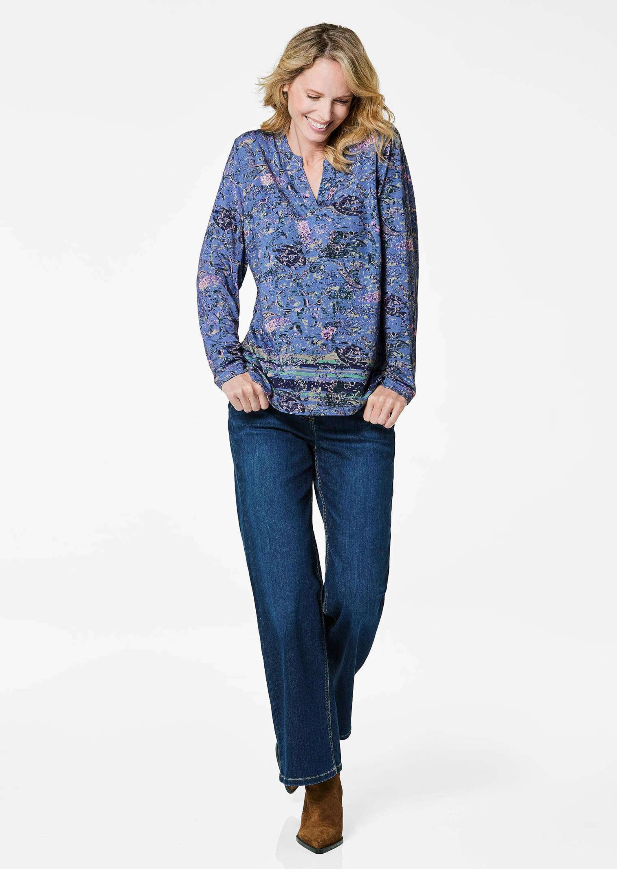 GOLDNER Print-Shirt Langarmshirt mit Paisleymuster günstig online kaufen