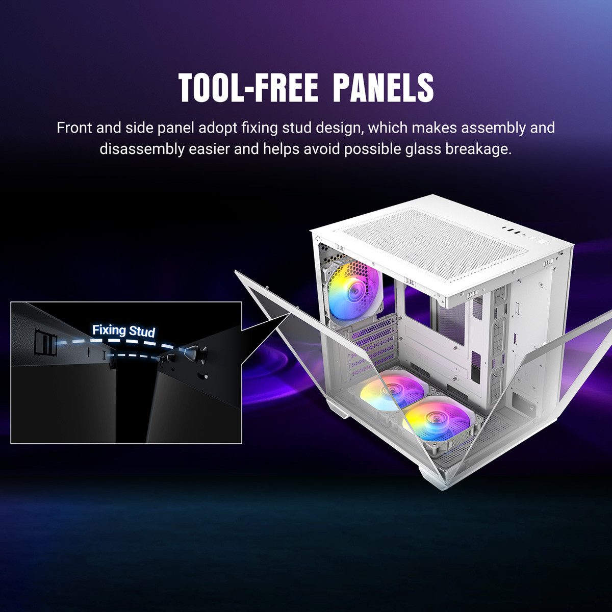 Antec PC-Gehäuse CX60M ARGB PC Gehäuse Mini Tower Micro-ATX