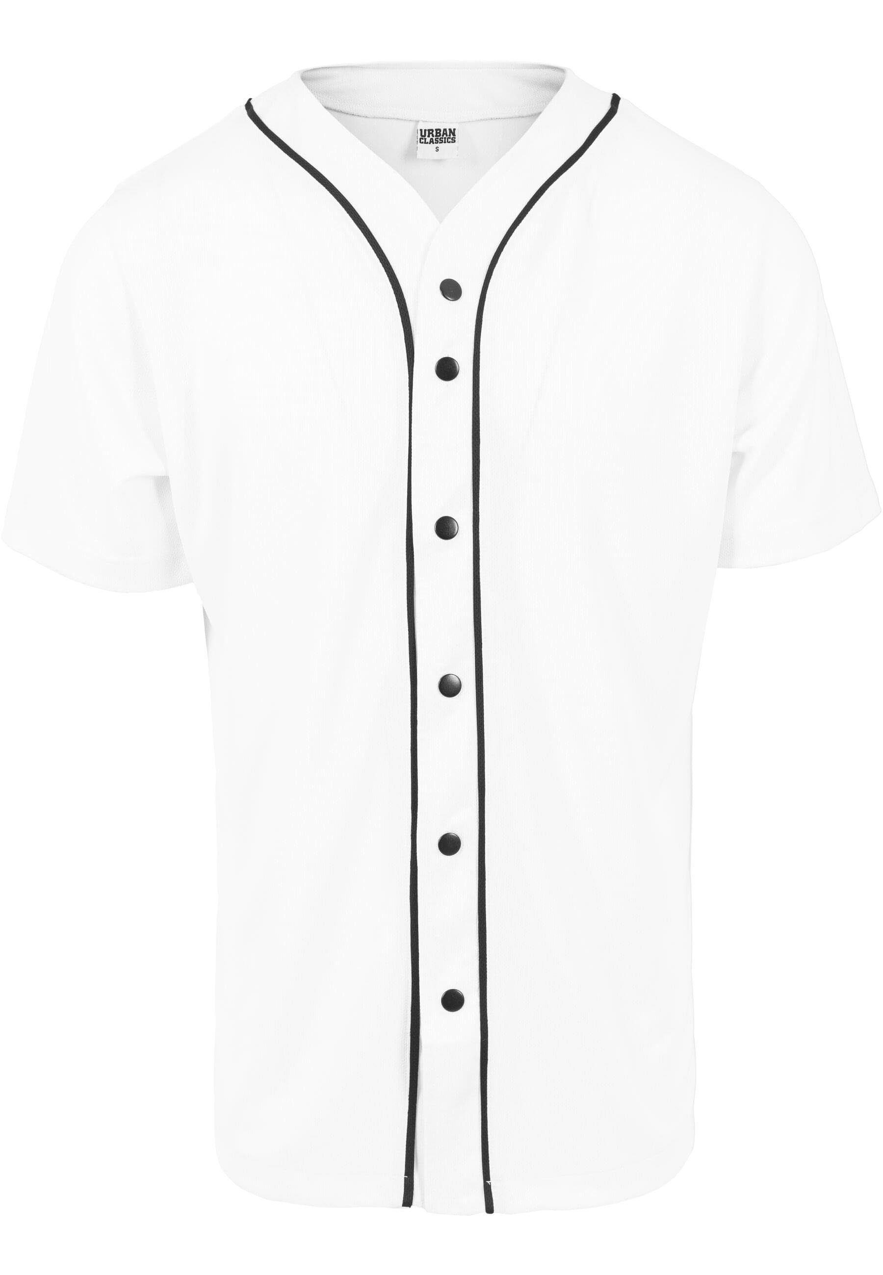 URBAN CLASSICS T-Shirt Herren white/black Baseball (1-tlg) Mesh Jersey