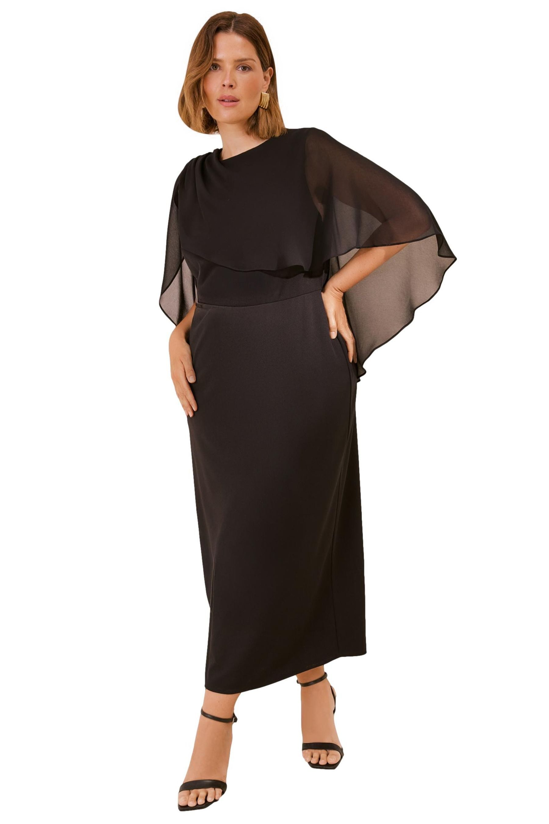 Friends Like These Midikleid Friends Like These Scuba-Midikleid mit Cape, Curve (1-tlg)