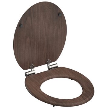 Schütte WC-Sitz Toilettensitz mit Absenkautomatik DARK WOOD