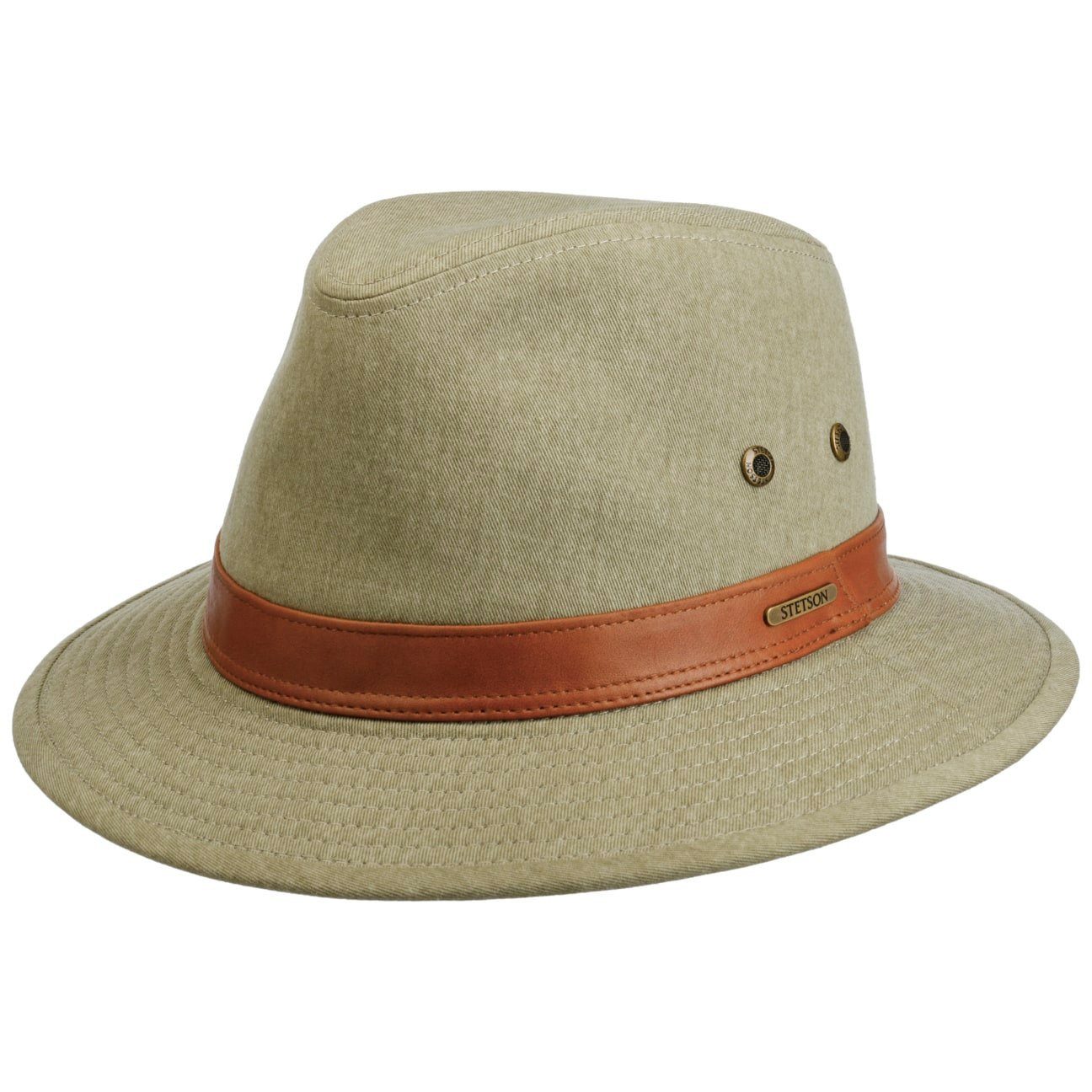 Stetson Sonnenhut (1-St) Stoffhut mit Lederband